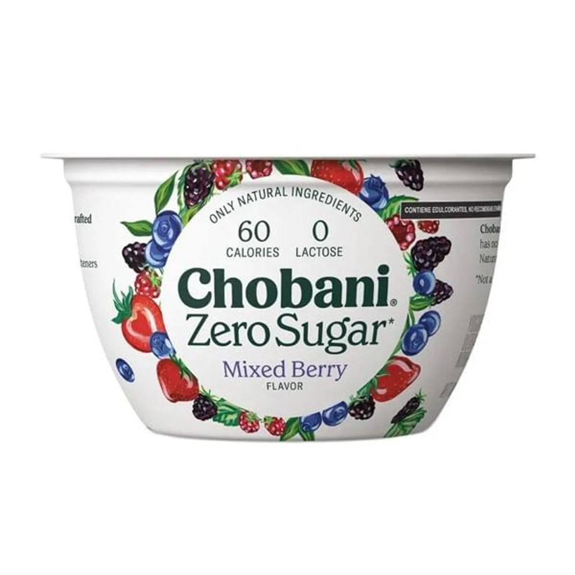 Yogurt Chobani zero azúcar mix frutos rojos 150 g