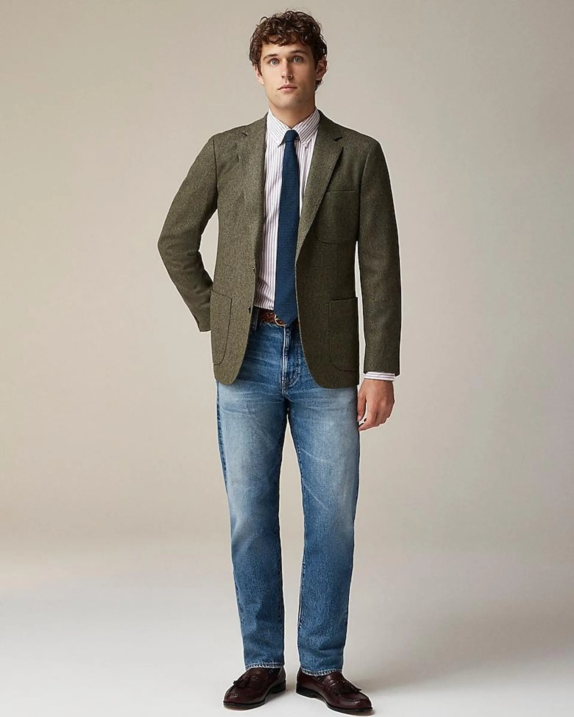 Ludlow Slim-fit blazer in English merino wool