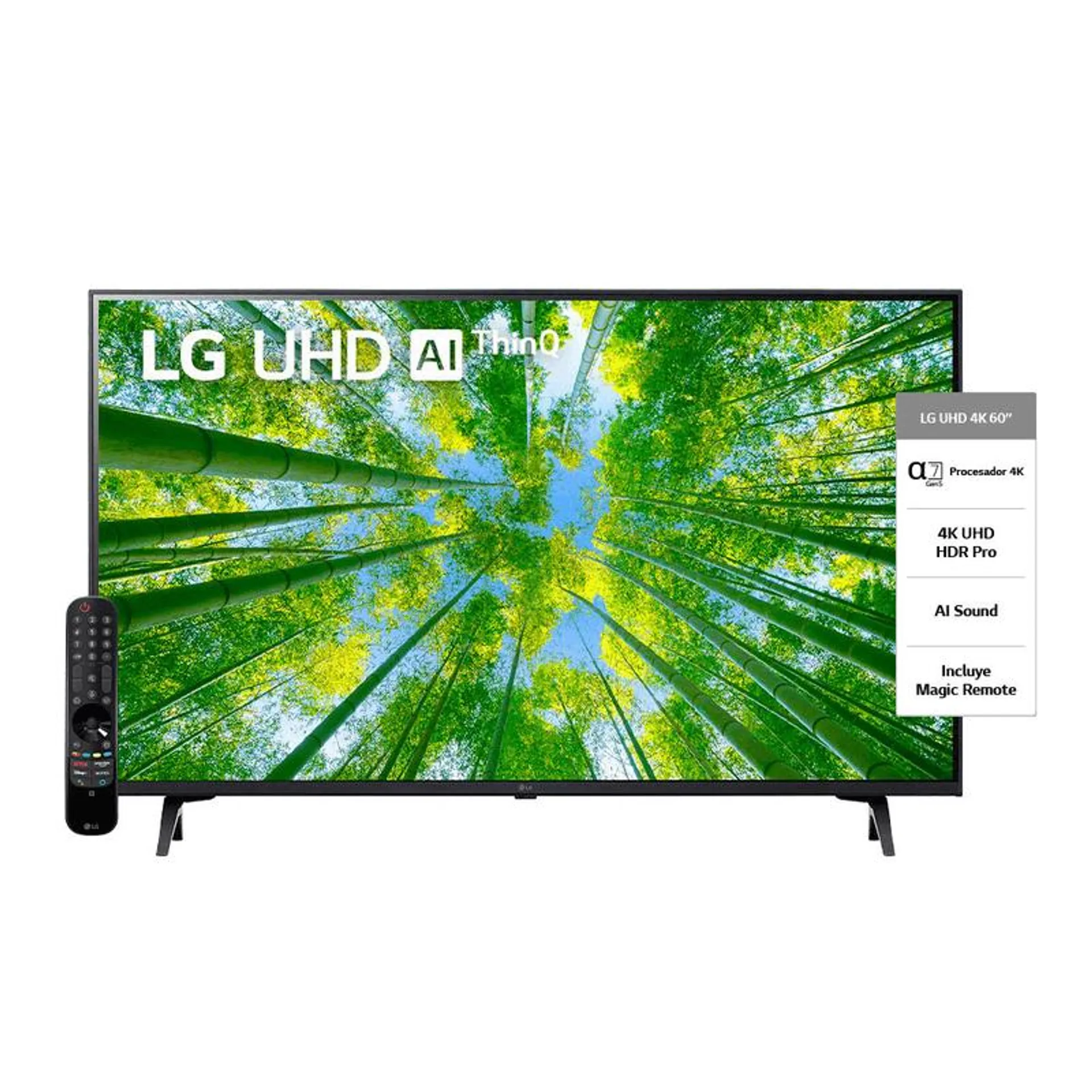 Smart TV 60" 4K UHD LG LED 60UQ8050PSB