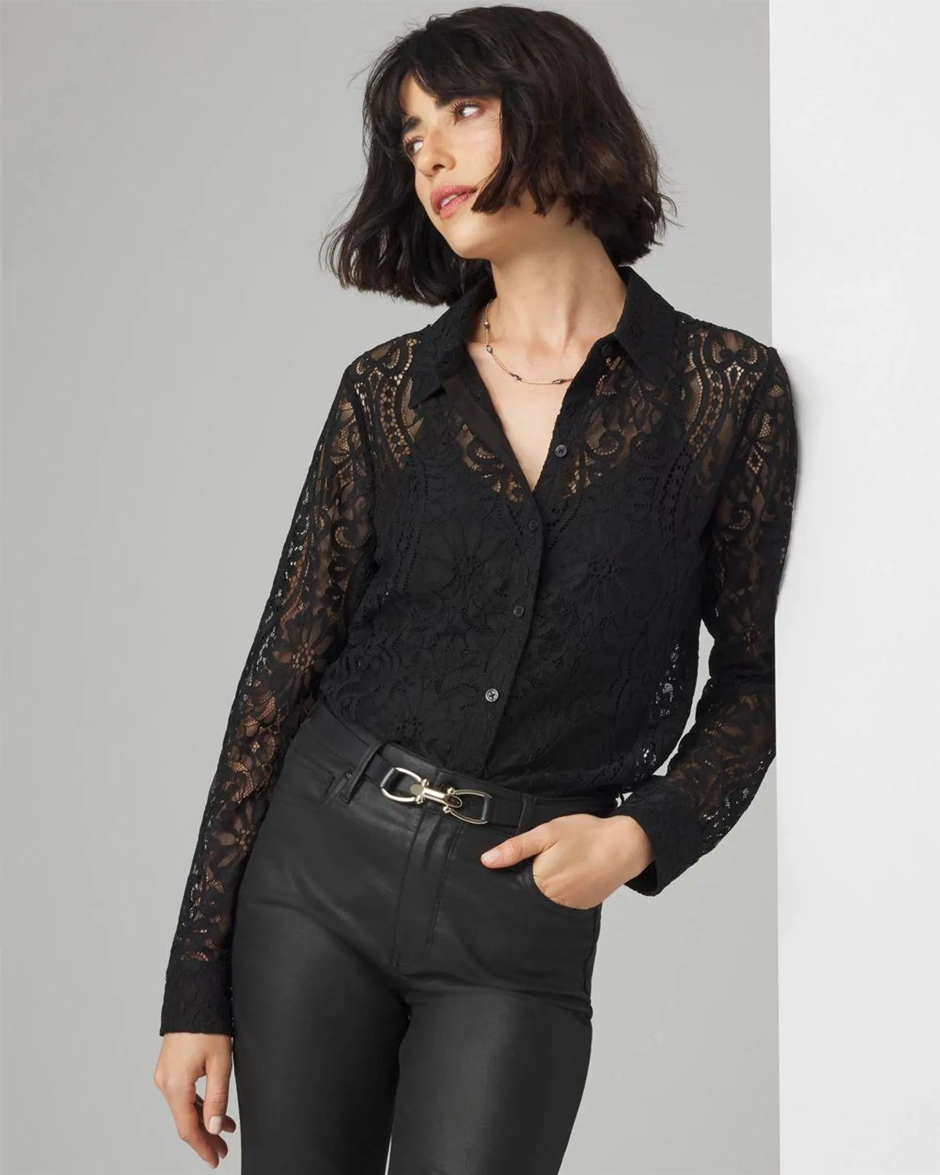 Long Sleeve Lace Shirt