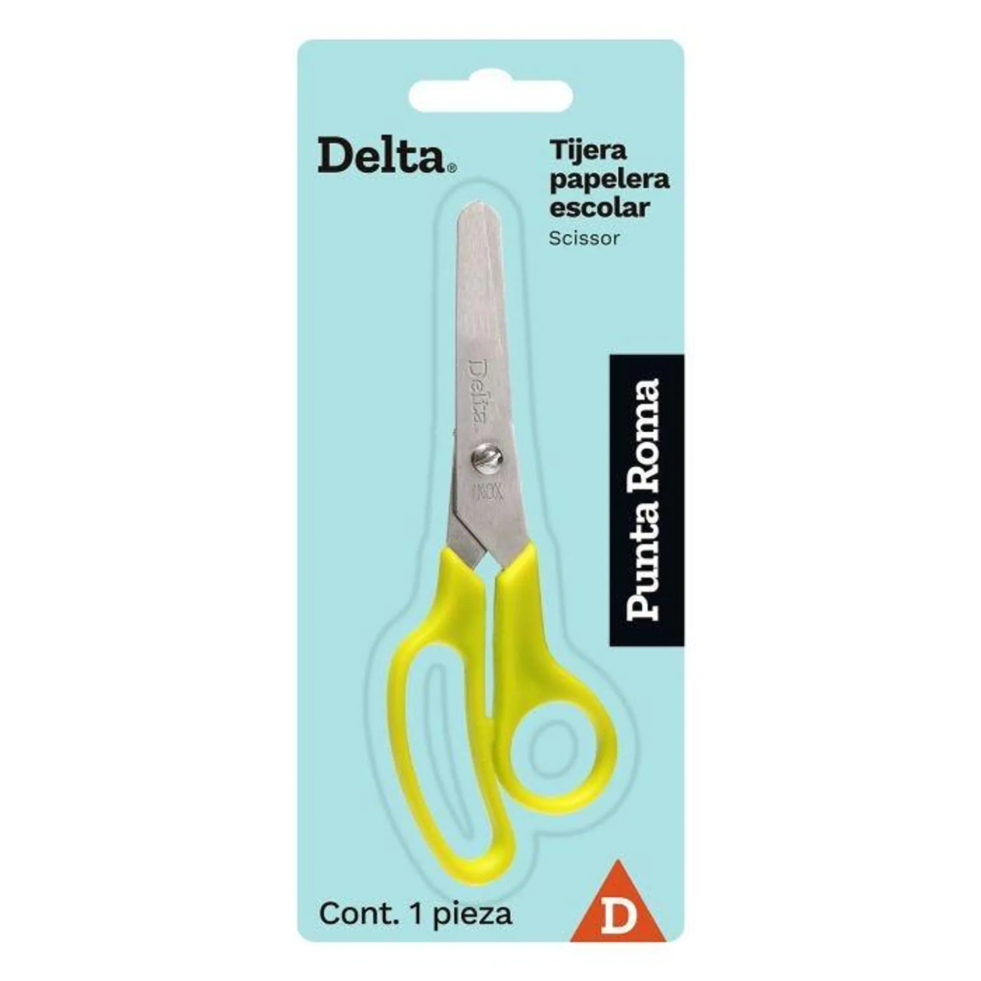 Tijera Escolar Delta D05/D20 Punta Roma 5\" (12.7 Cm) Mango Plastico