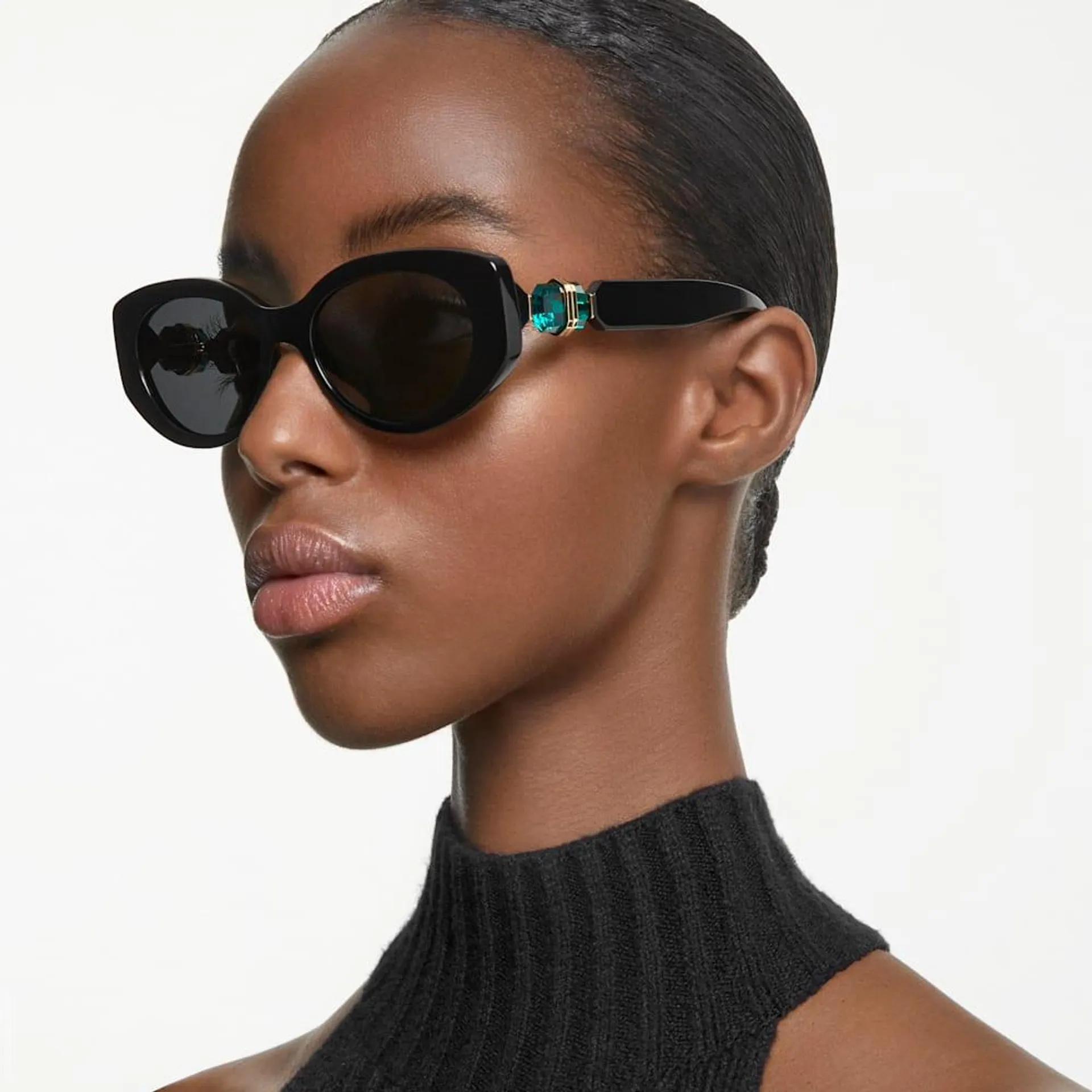 Gafas de sol, Forma de ojo de gato, SK6002, Negras