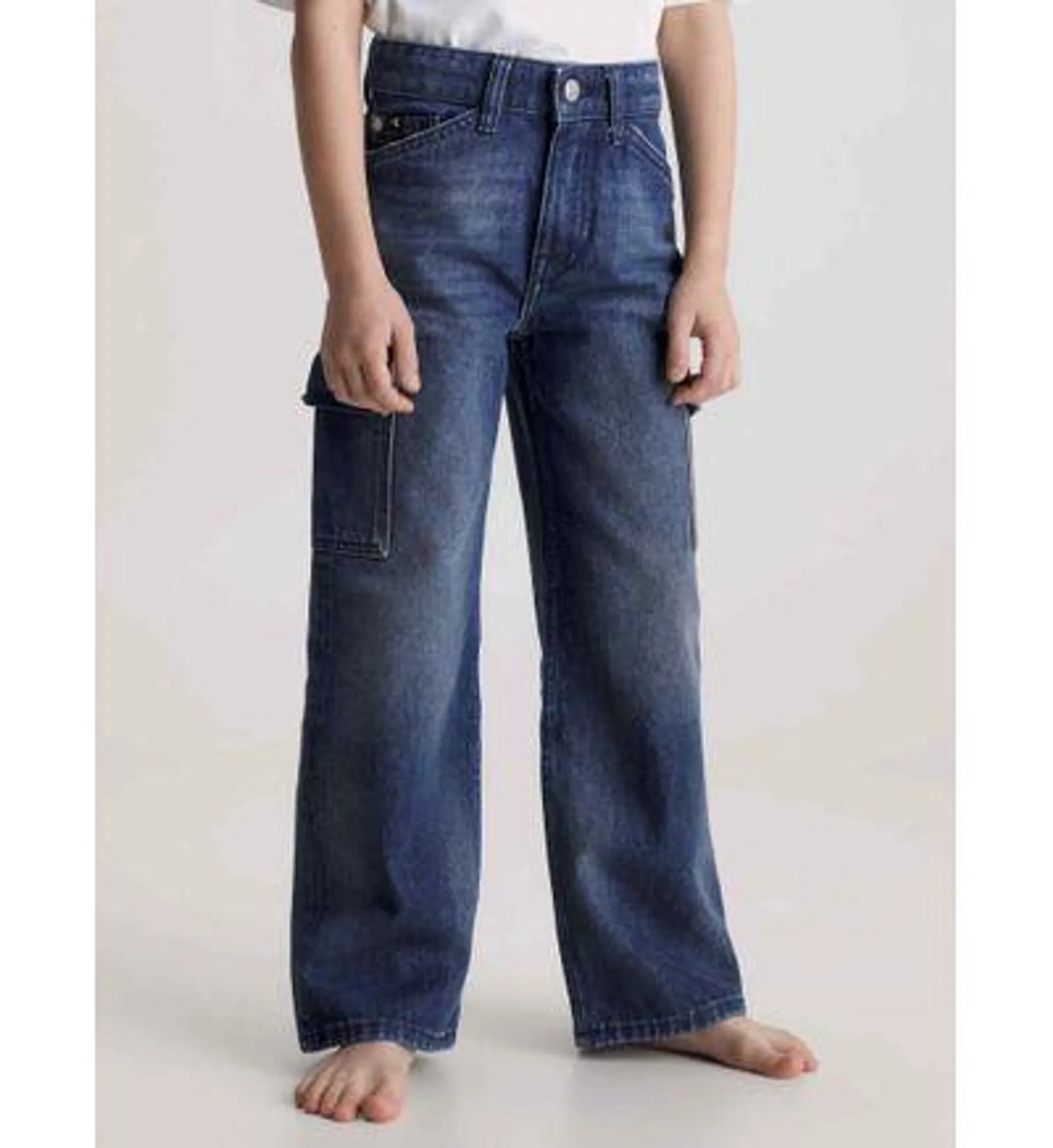 Jeans Calvin Klein Wide Leg Niño Azul