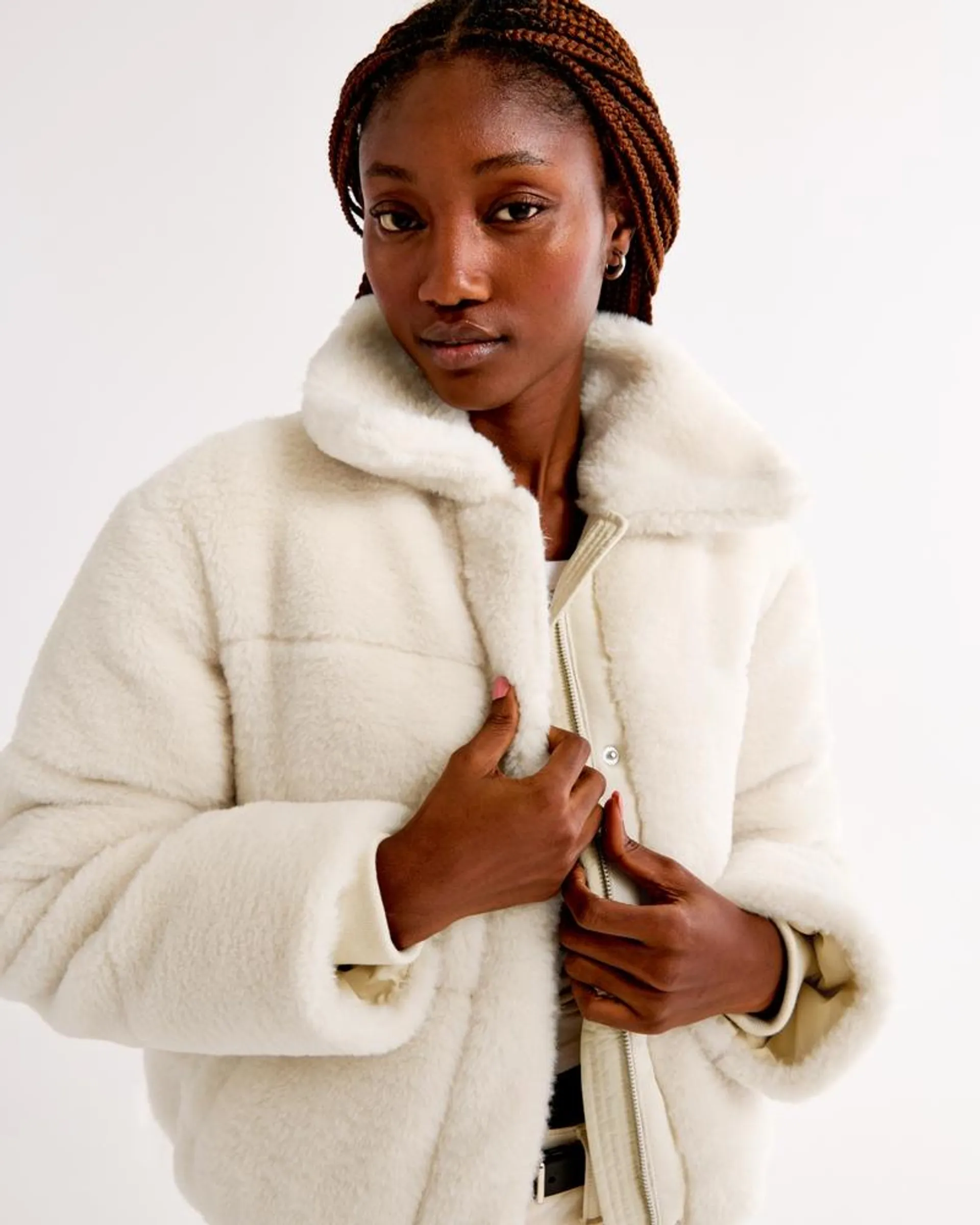 Faux Fur Short Puffer