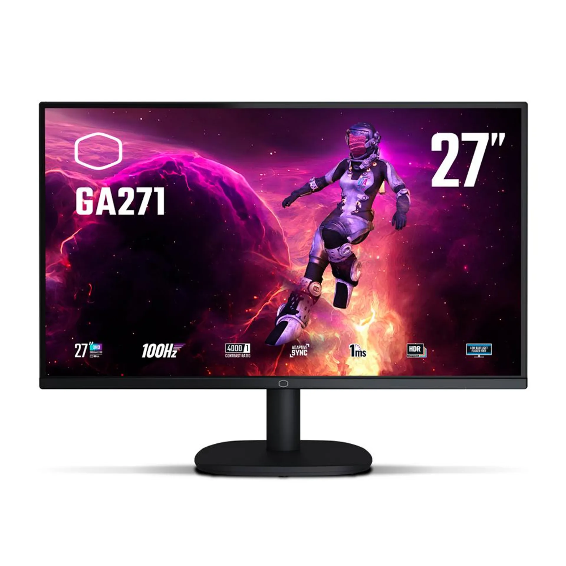 Monitor Gamer Cooler Master GA271 LCD 27 / Wide Quad HD / G-Sync/FreeSync / 100Hz / HDMI / Negro / CMI-GA271-US/