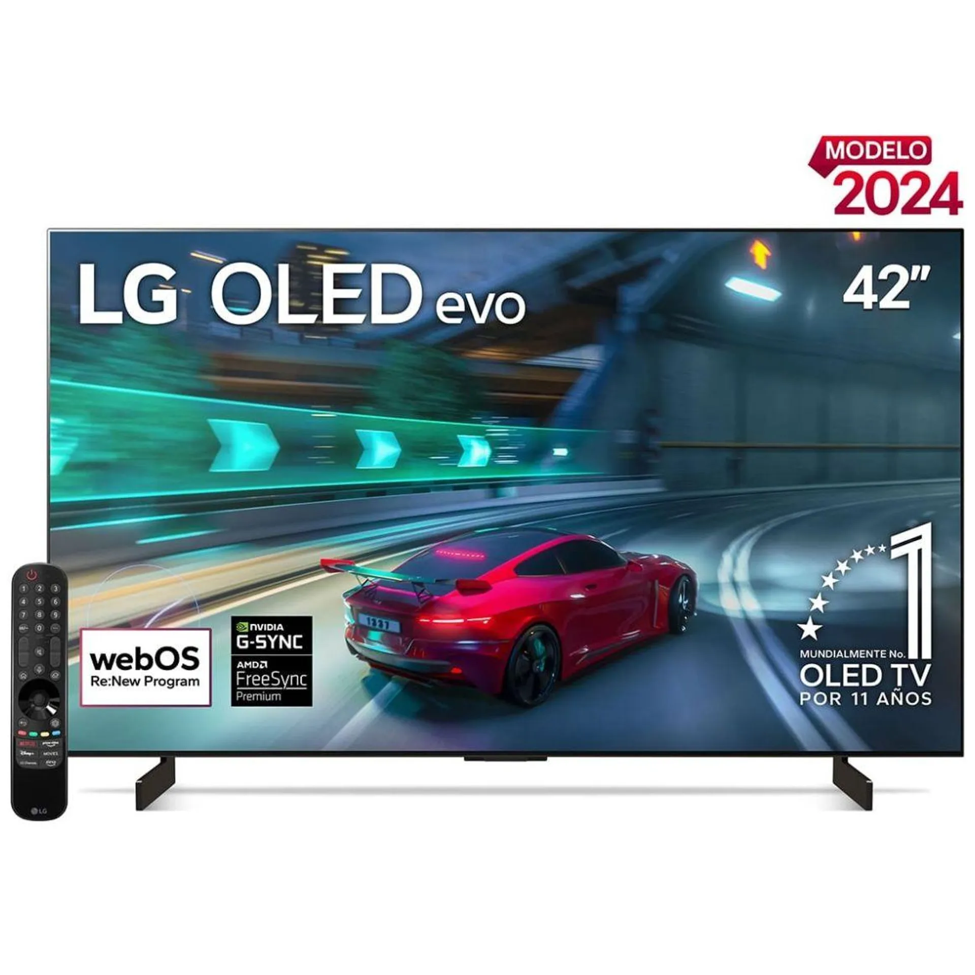 Pantalla LG Oled Evo 42 Pulgadas 4K Smart Tv con Thinq Ai Oled42C4Psa