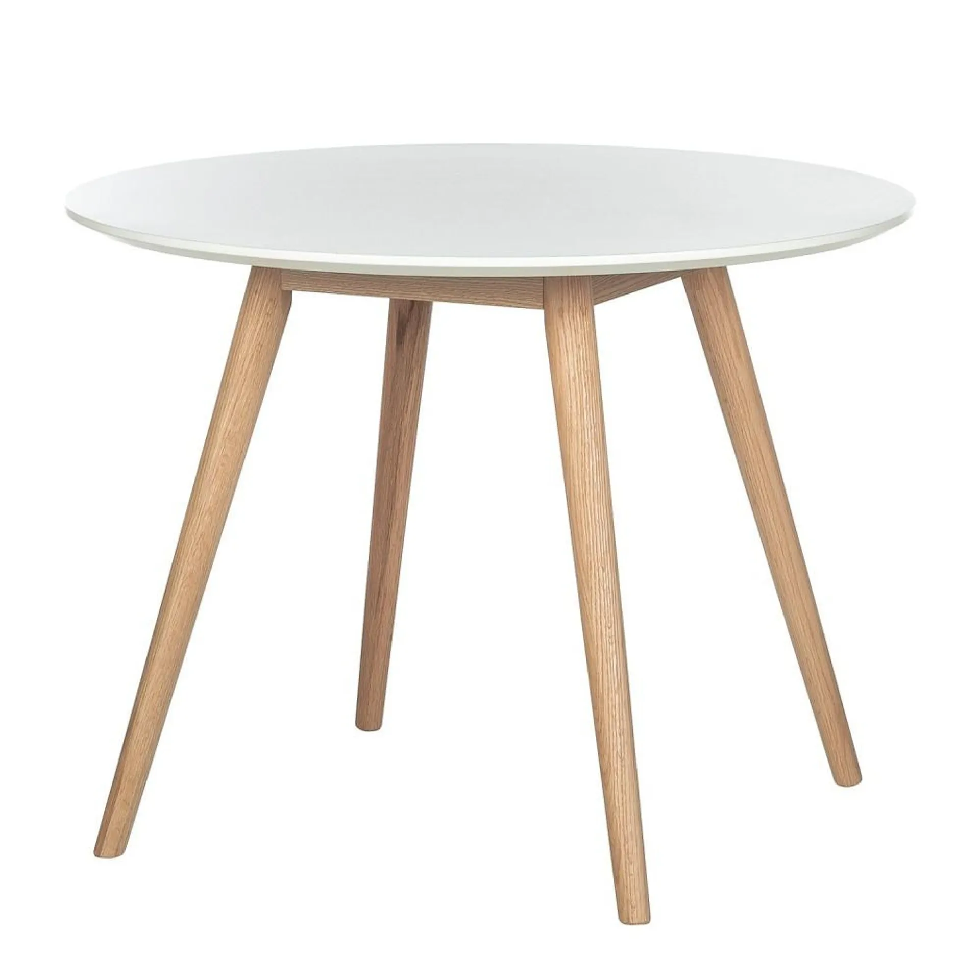 Splendid - Mesa de comedor circular estilo minimalista en color blanco