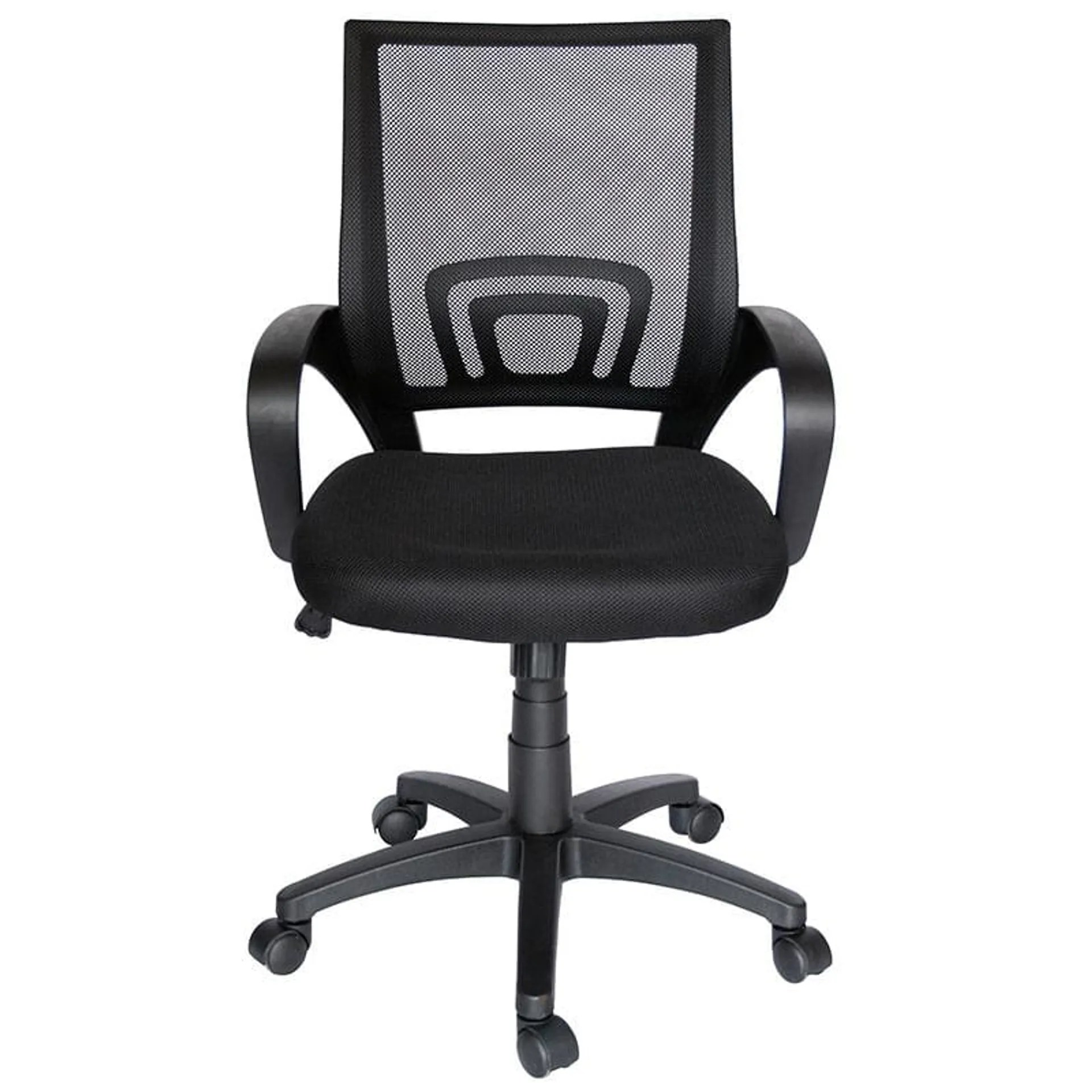 Silla Secretarial Con Brazos Malla Ecochair Negro Ecochair