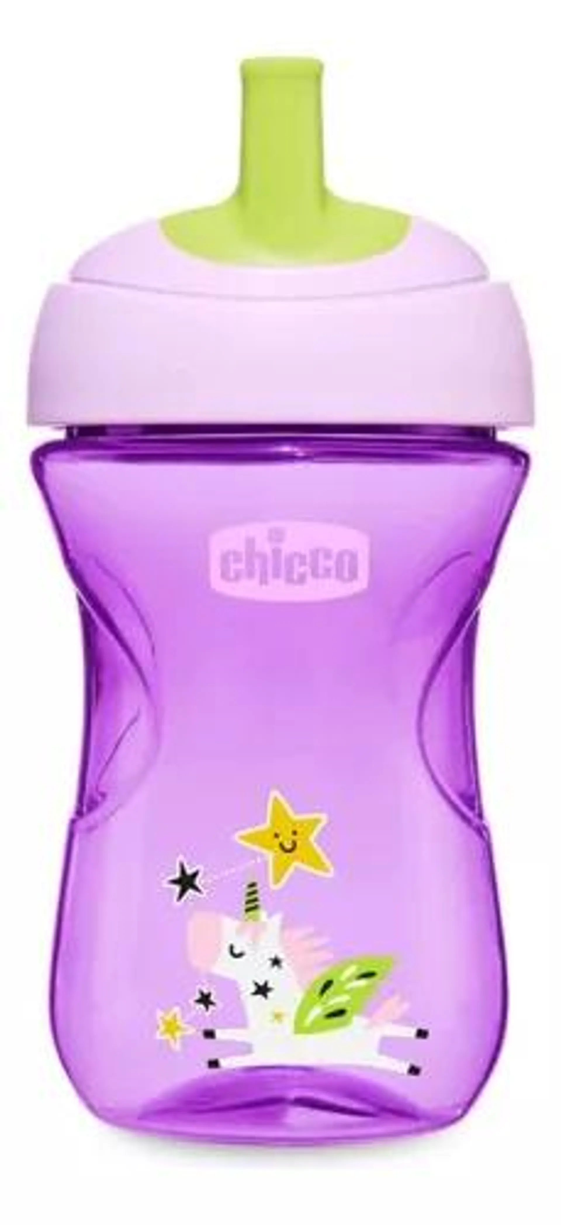 Vaso para bebés antiderrame Chicco Advanced Cup con sorbete color rosa de 266mL