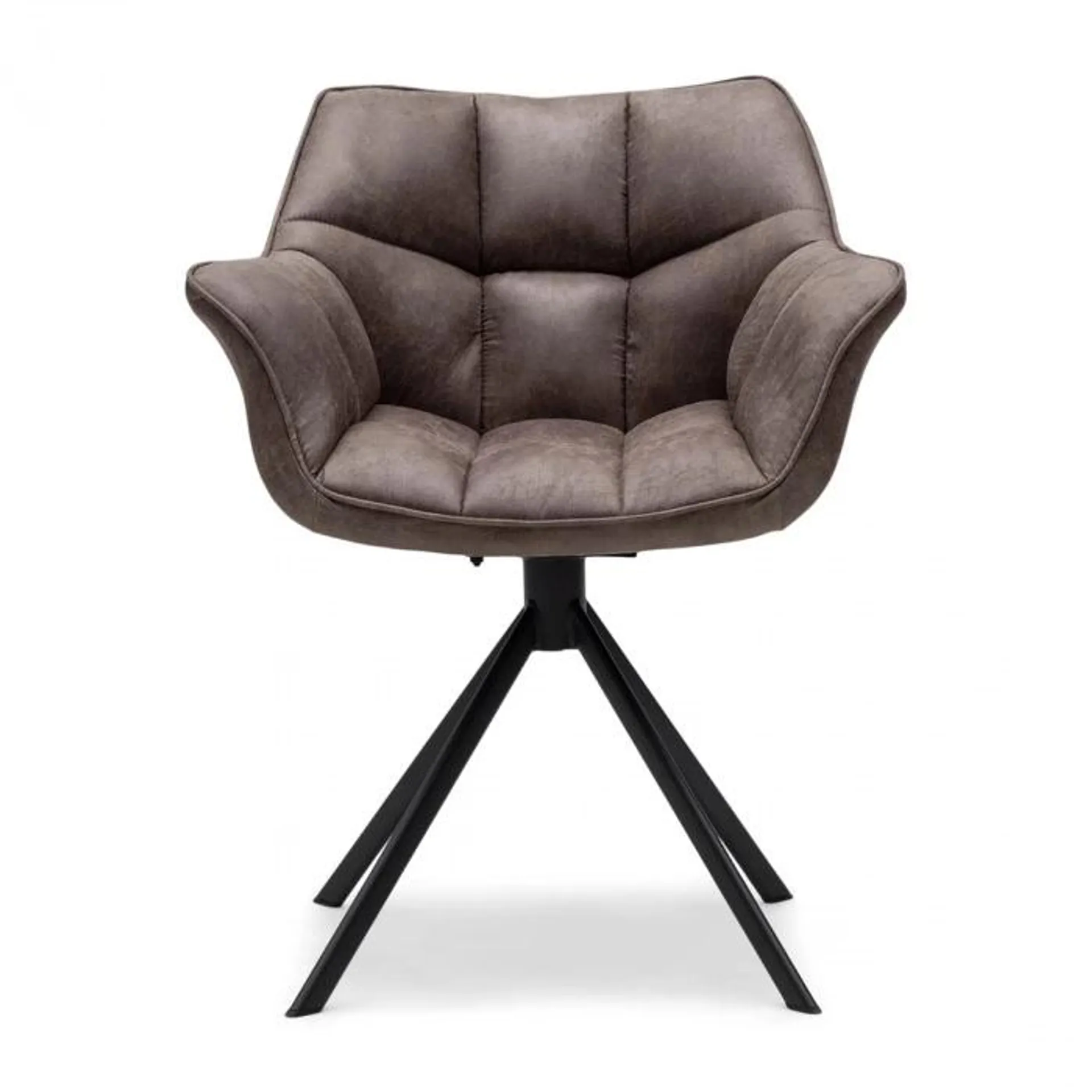 Swivel Dining Armchair Carnaby, Coffee, Pellini