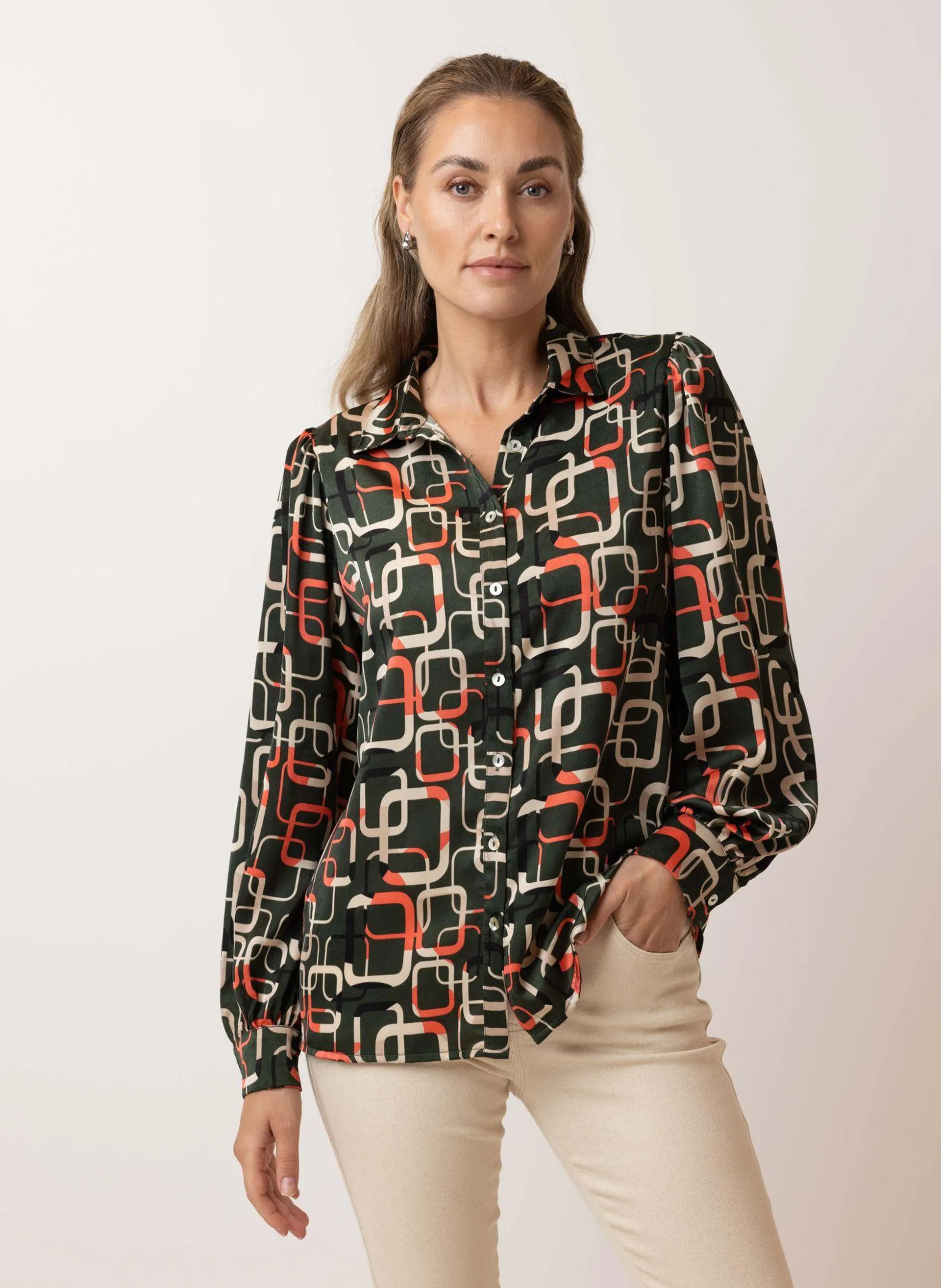 Meerkleurige blouse