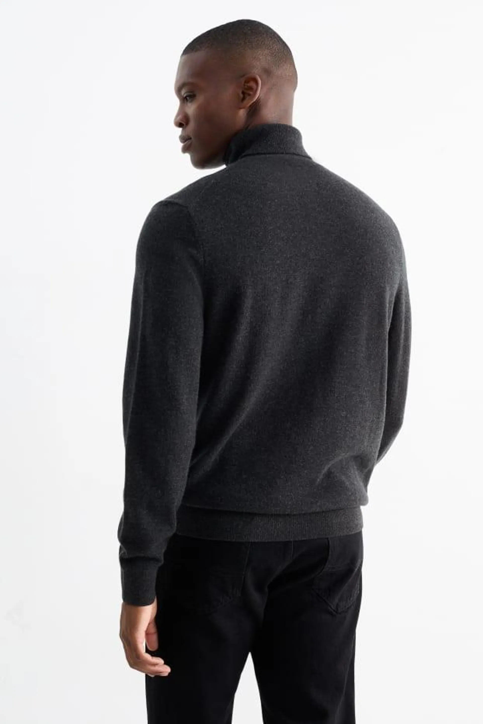 Cashmere polo neck jumper