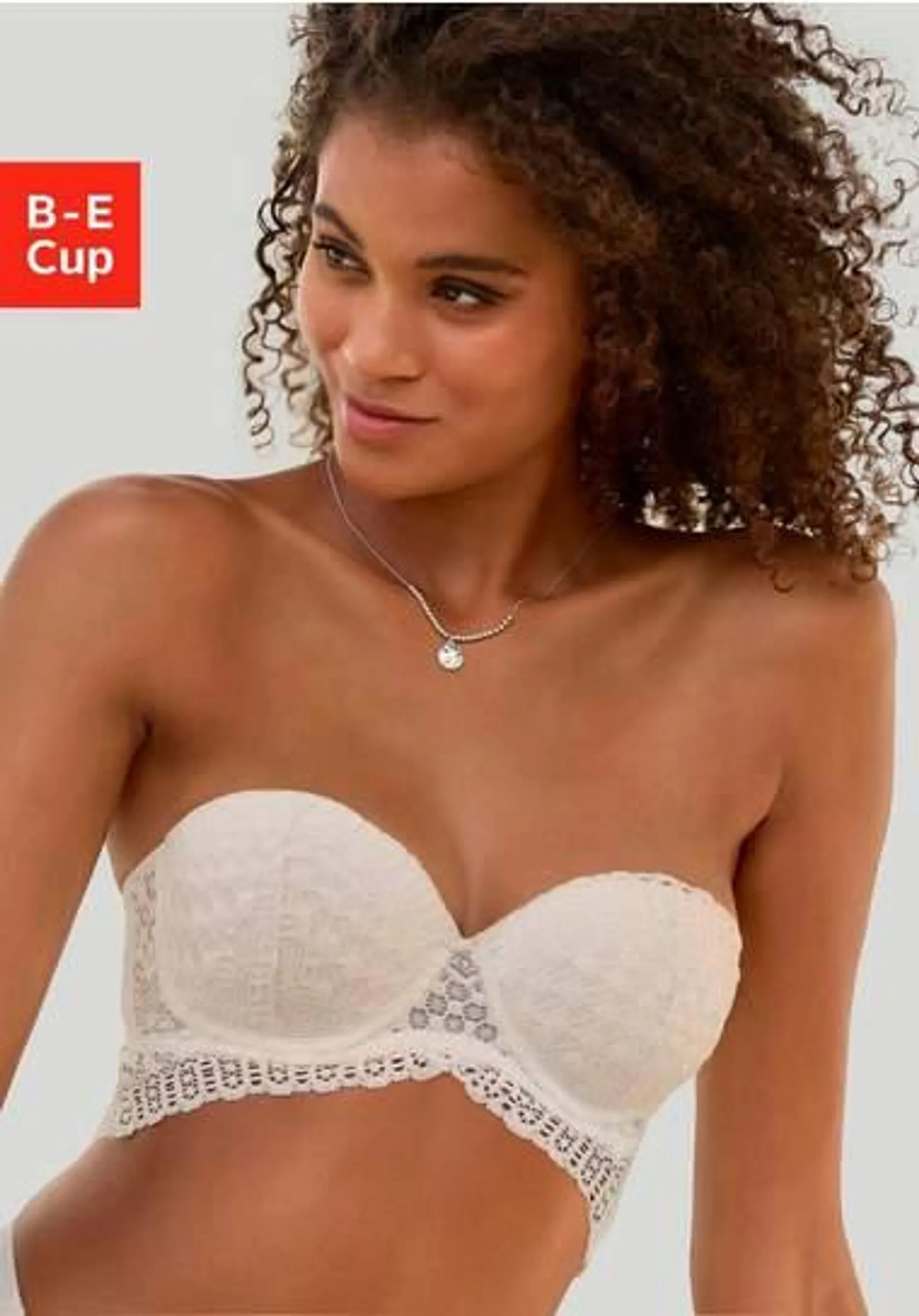 Lascana Push-up-bh met veel draagmogelijkheden en kant in fluwelen look, lingerie