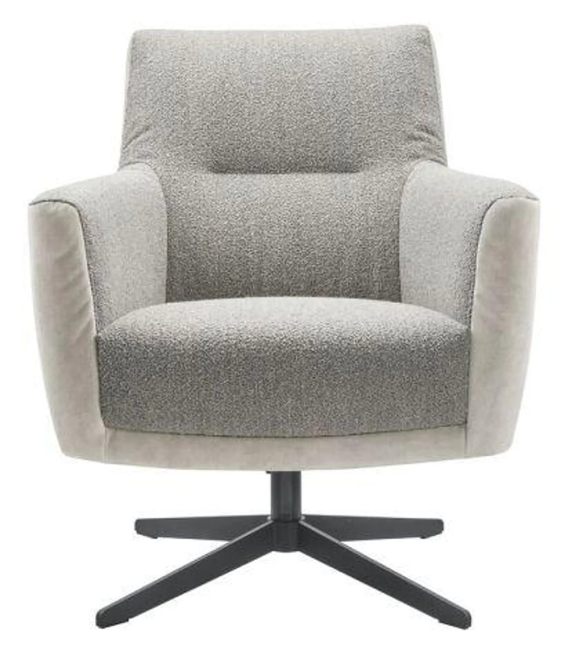 Draaifauteuil Malteno HR-schuim zitting grijs beige