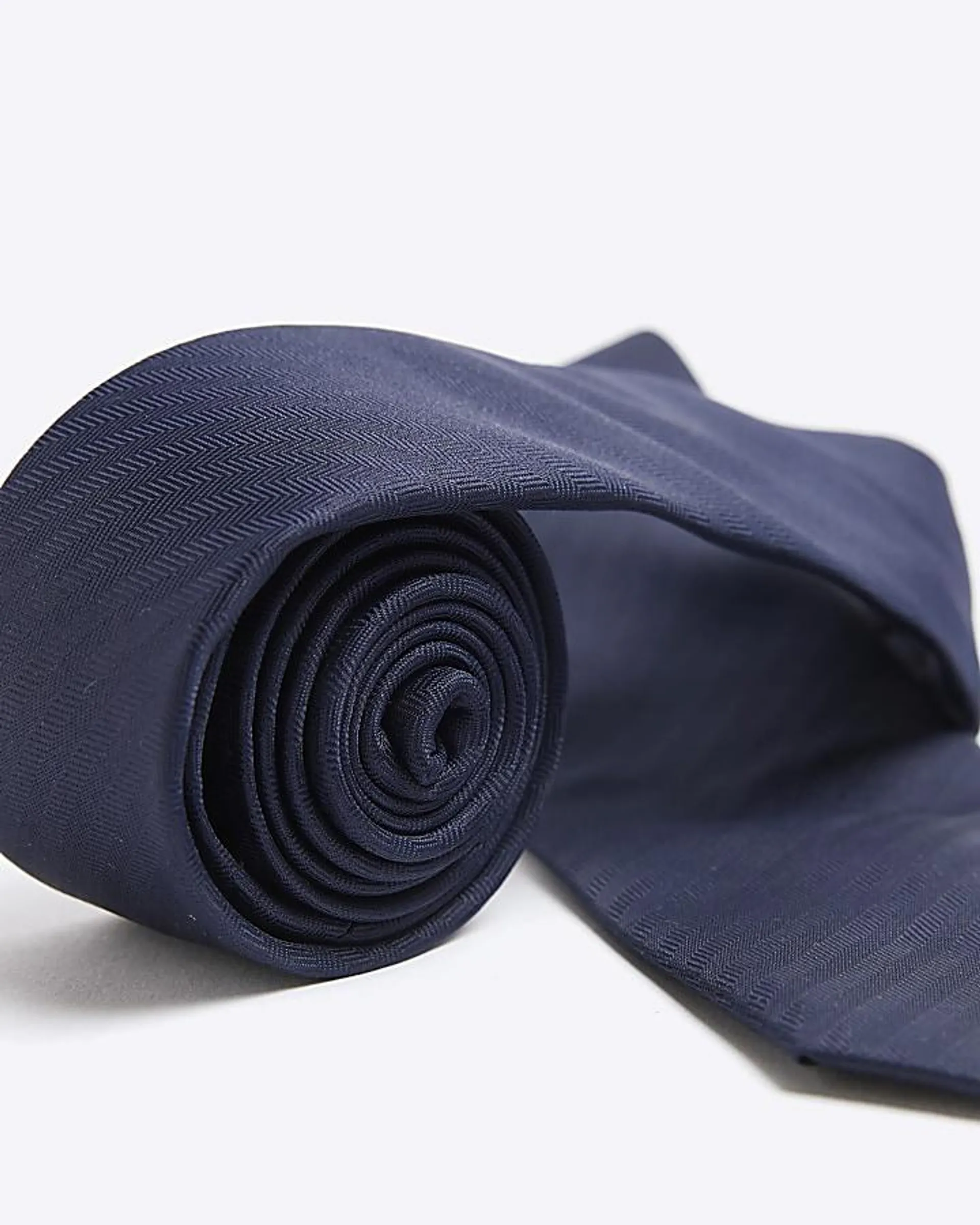 2PK navy herringbone ties