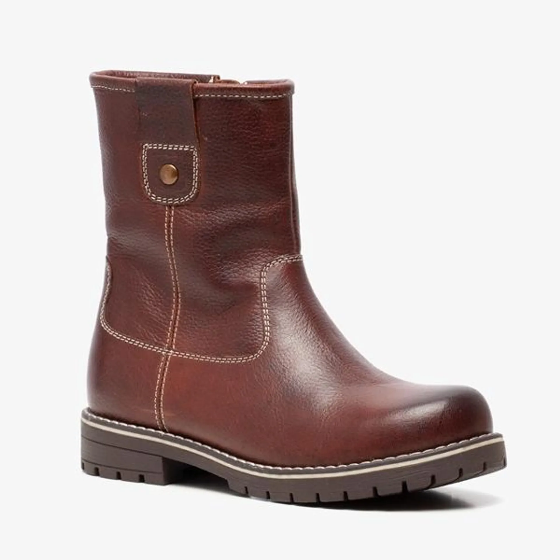 Hush Puppies gevoerde leren jongens boots bruin