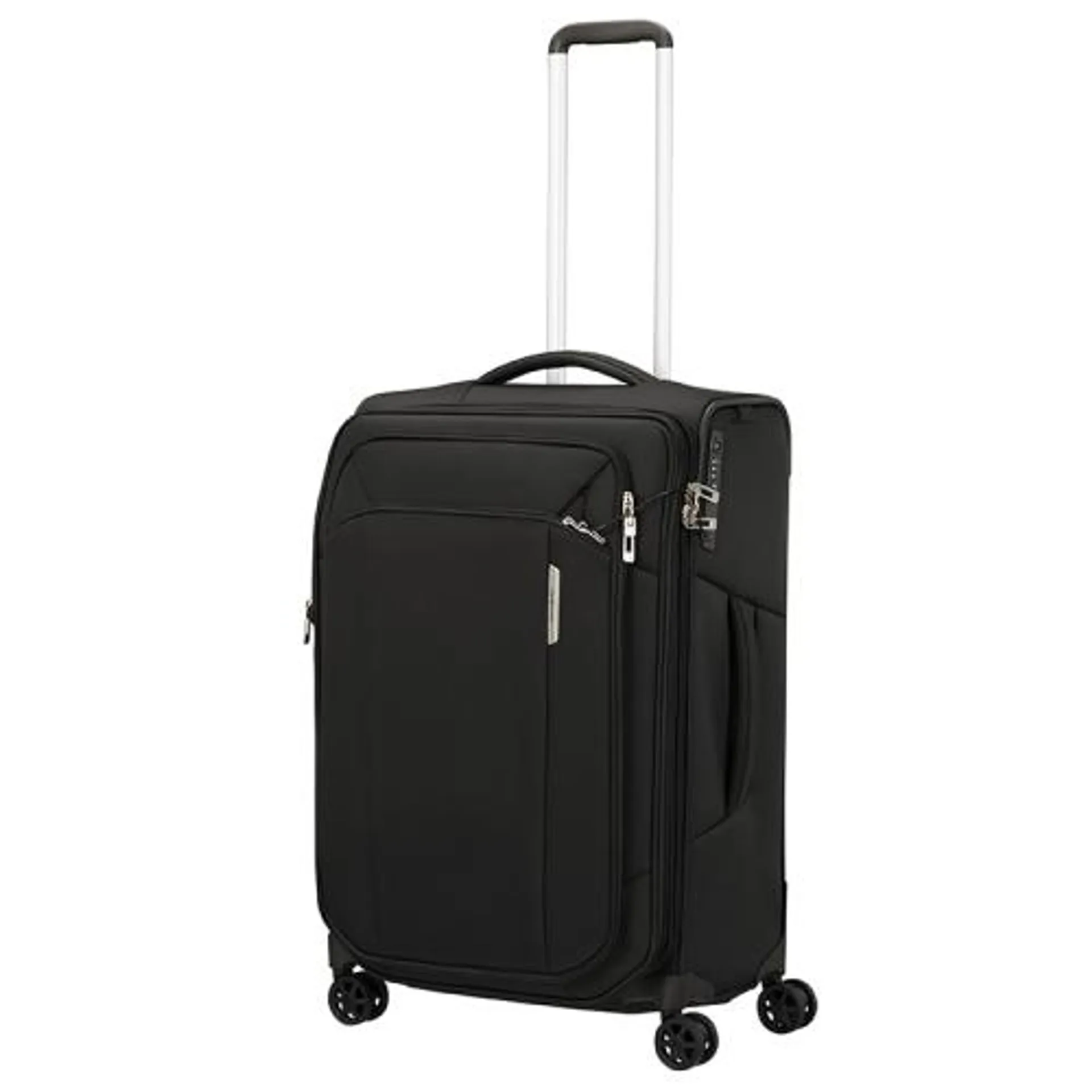 Zachte Koffer / Trolley / Reiskoffer 67 cm (Medium) Respark Zwart