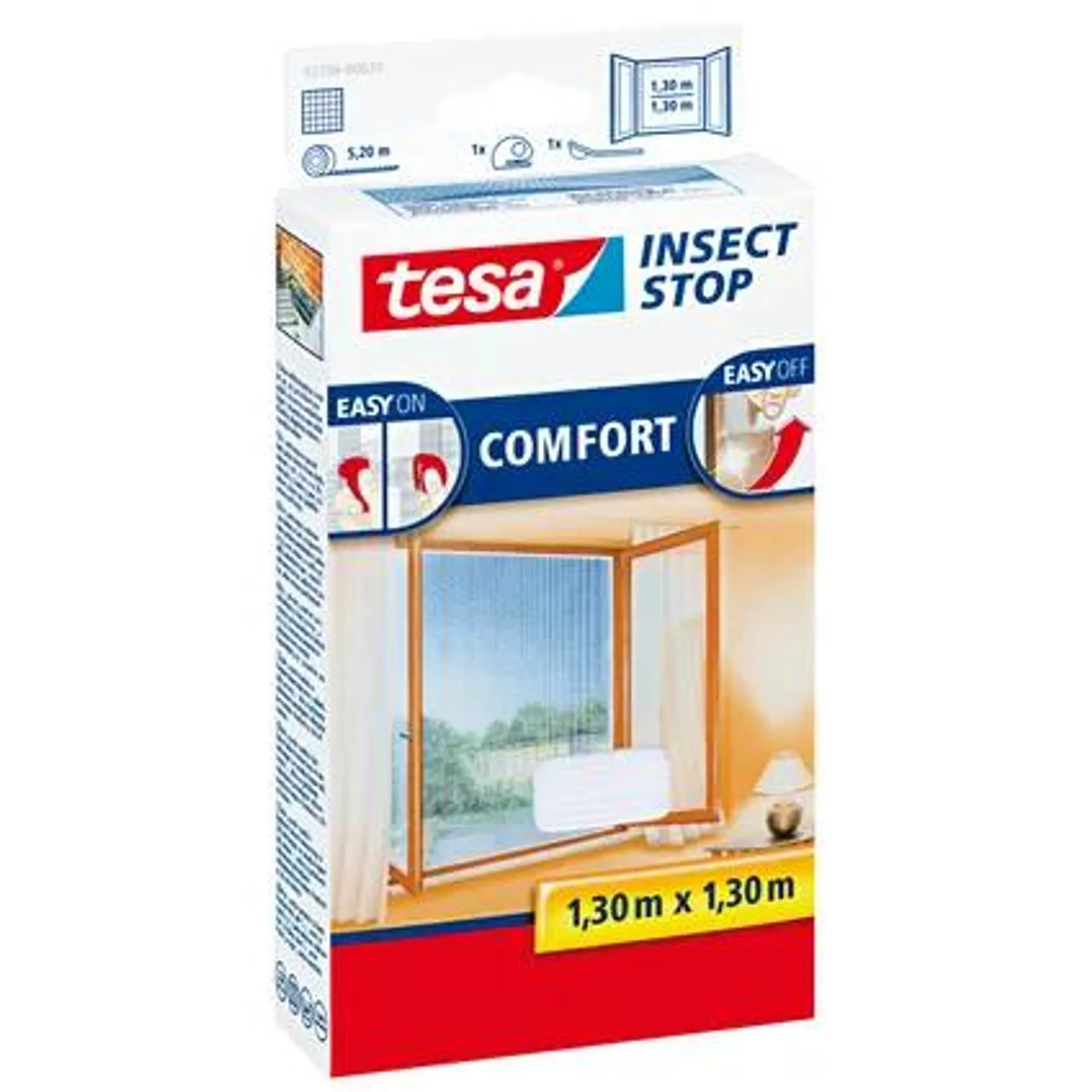 Tesa Insect Stop Comfort raamhor wit 1,3x1,3m