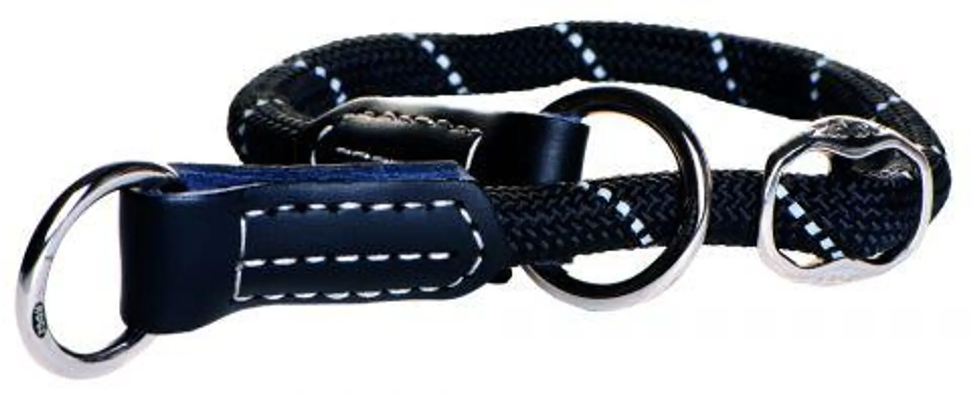 Rogz Rope - Halsband - Zwart - Large - 45-55 cm