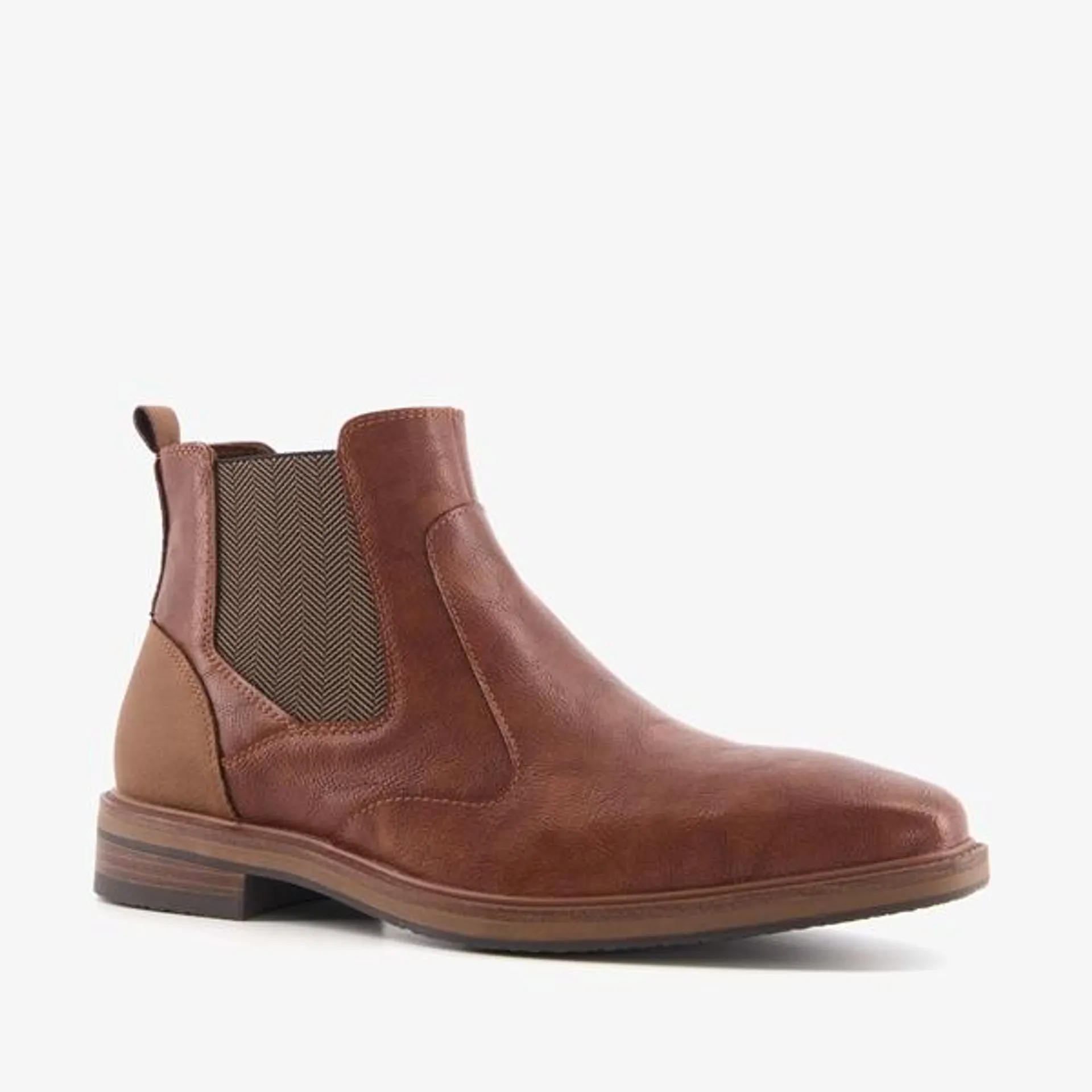 Emilio Salvatini heren Chelsea boots cognac bruin