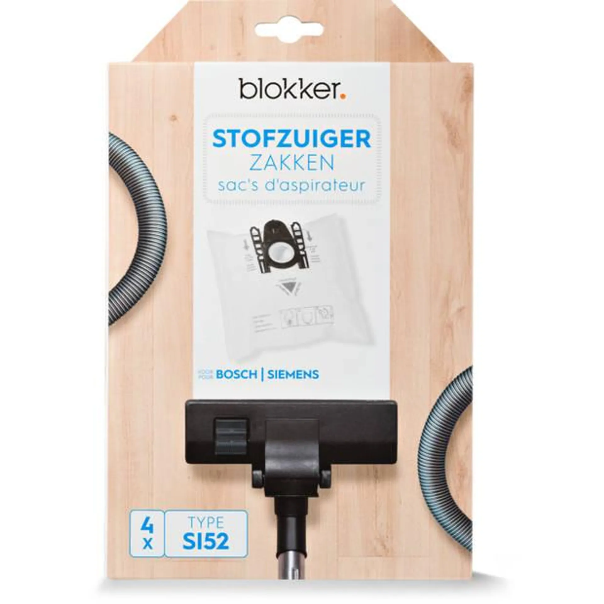 Blokker stofzuigerzak Bosch, Siemens si52 - 4 stuks