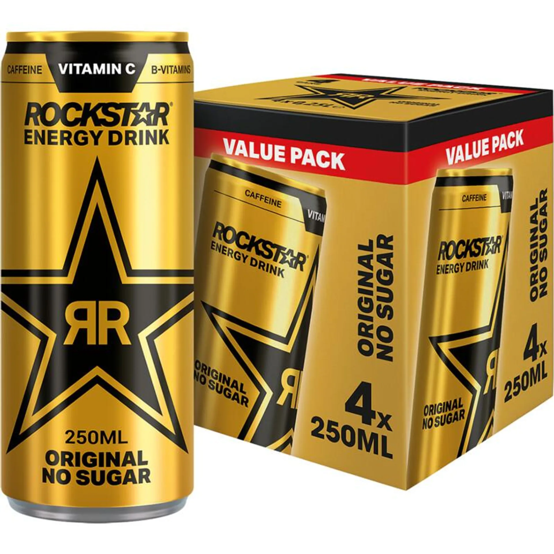 Rockstar Energy drink original no sugar 4-pack