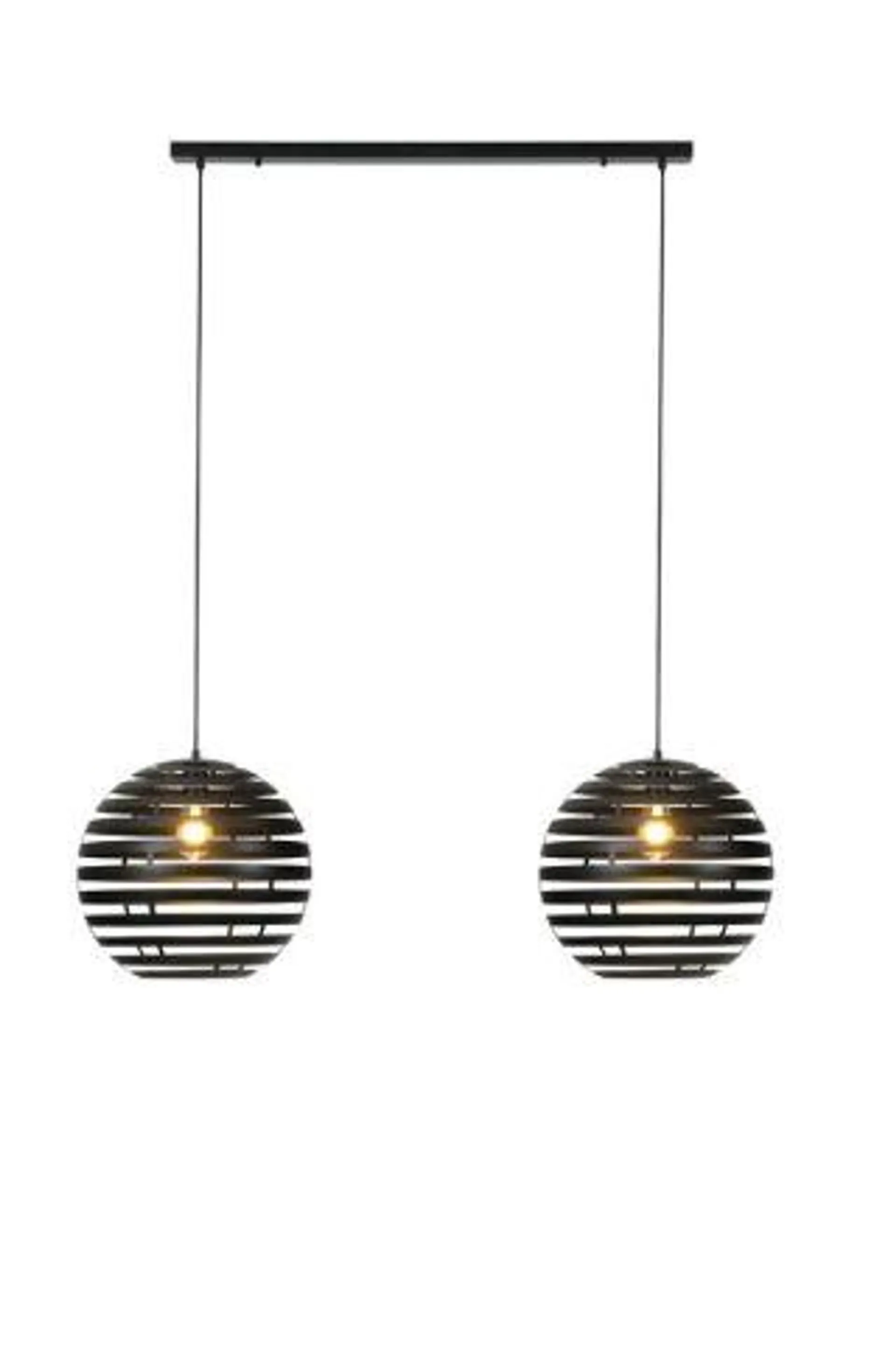 Hanglamp Fiorenza Ø 40 cm zwart staal 2-lichts