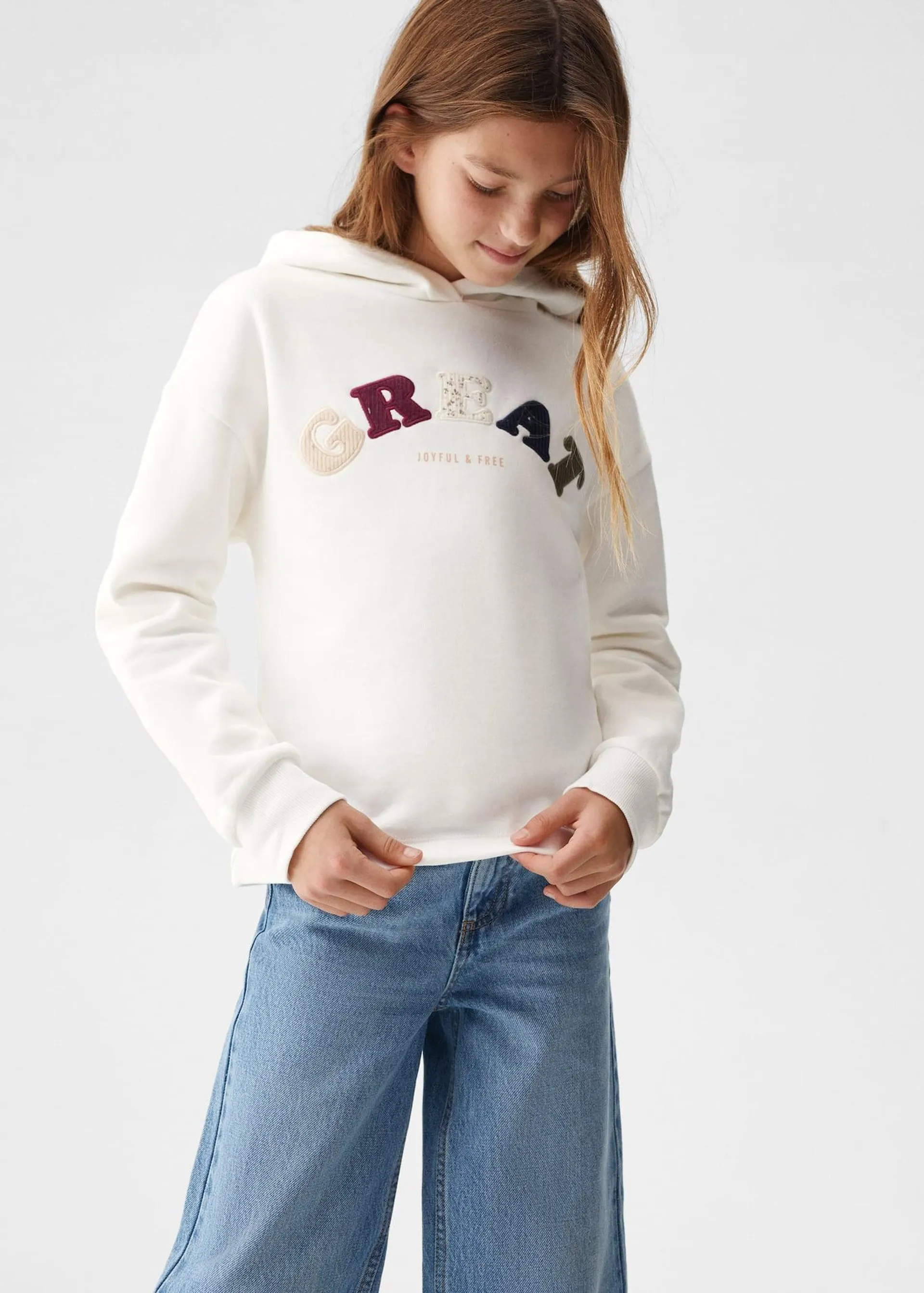 Yazı işlemeli sweatshirt