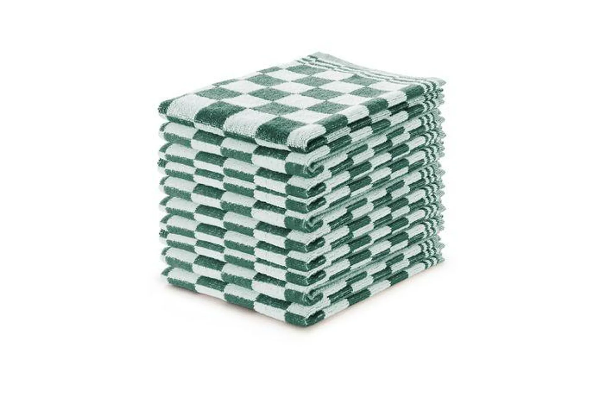 Eleganzzz Keukendoekset Blok 50x50cm - donker groen - set van 10