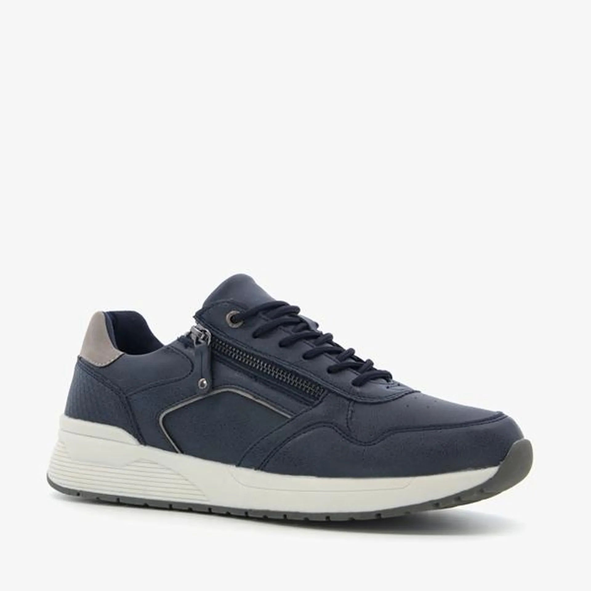 Blue Box heren sneakers blauw met rits