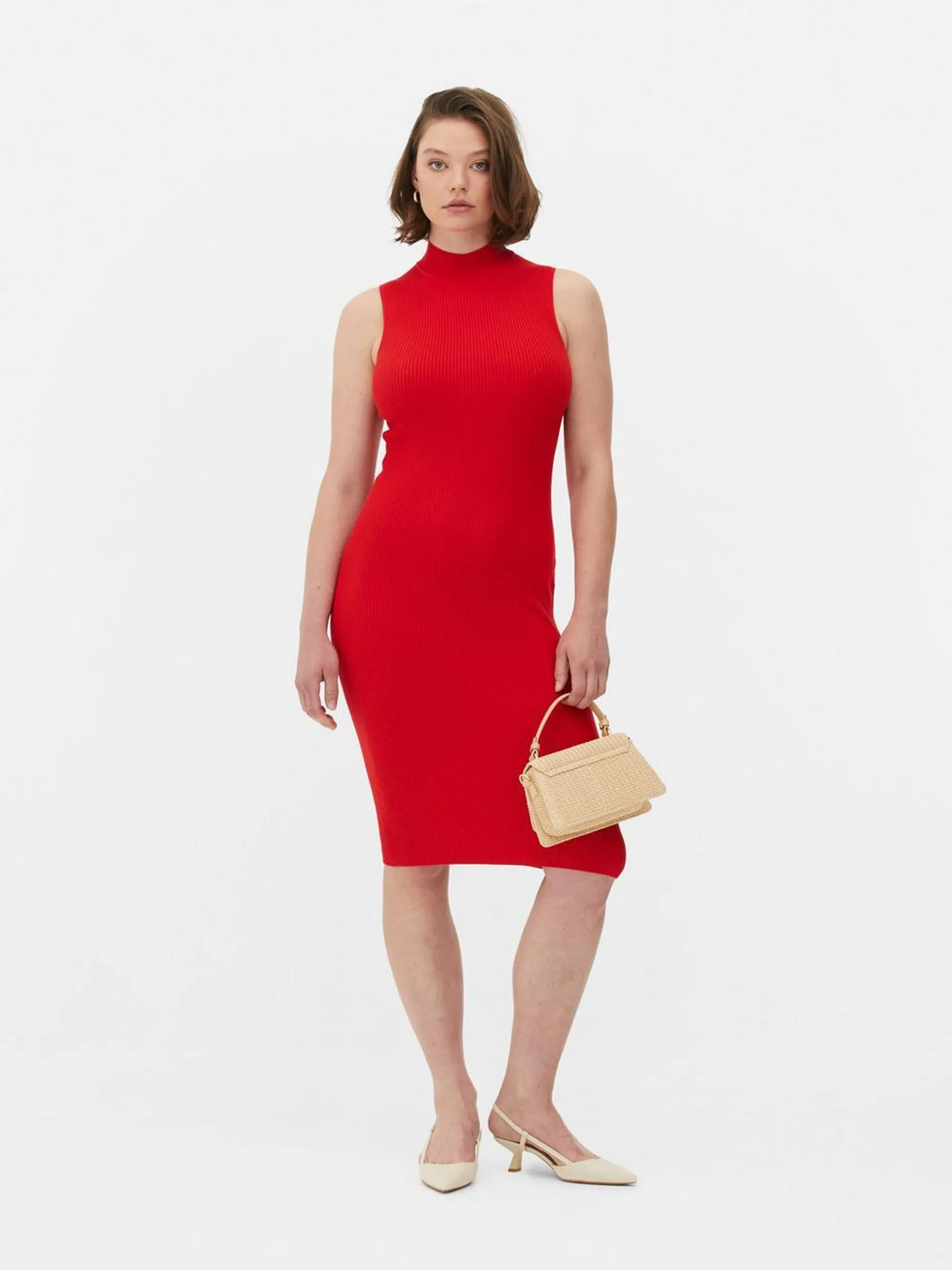 Sleeveless Midi Knit Dress