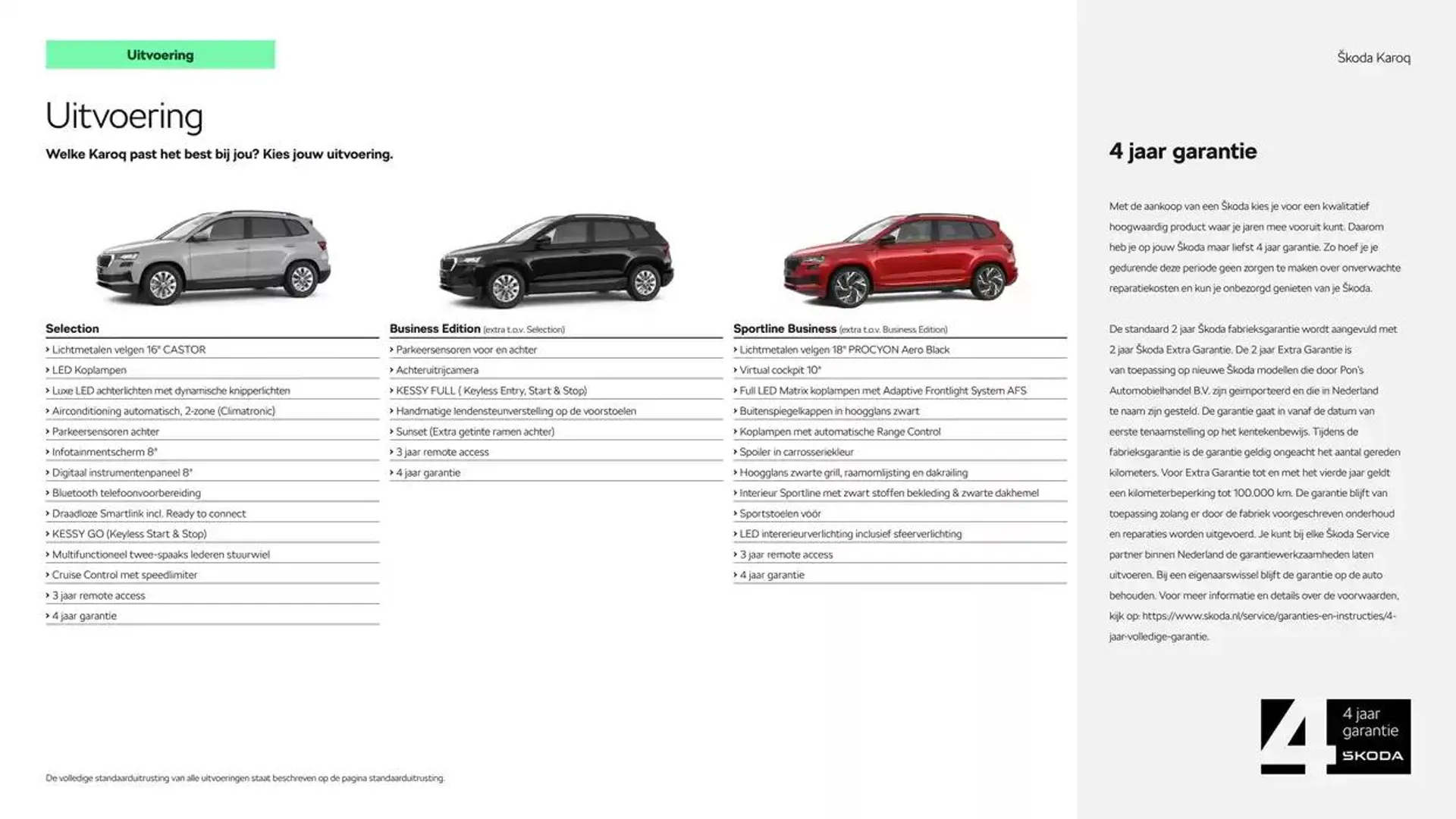 Škoda Karoq prijslijst per 15 augustus 2024 van 22 oktober tot 22 oktober 2025 - Folder pagina 3
