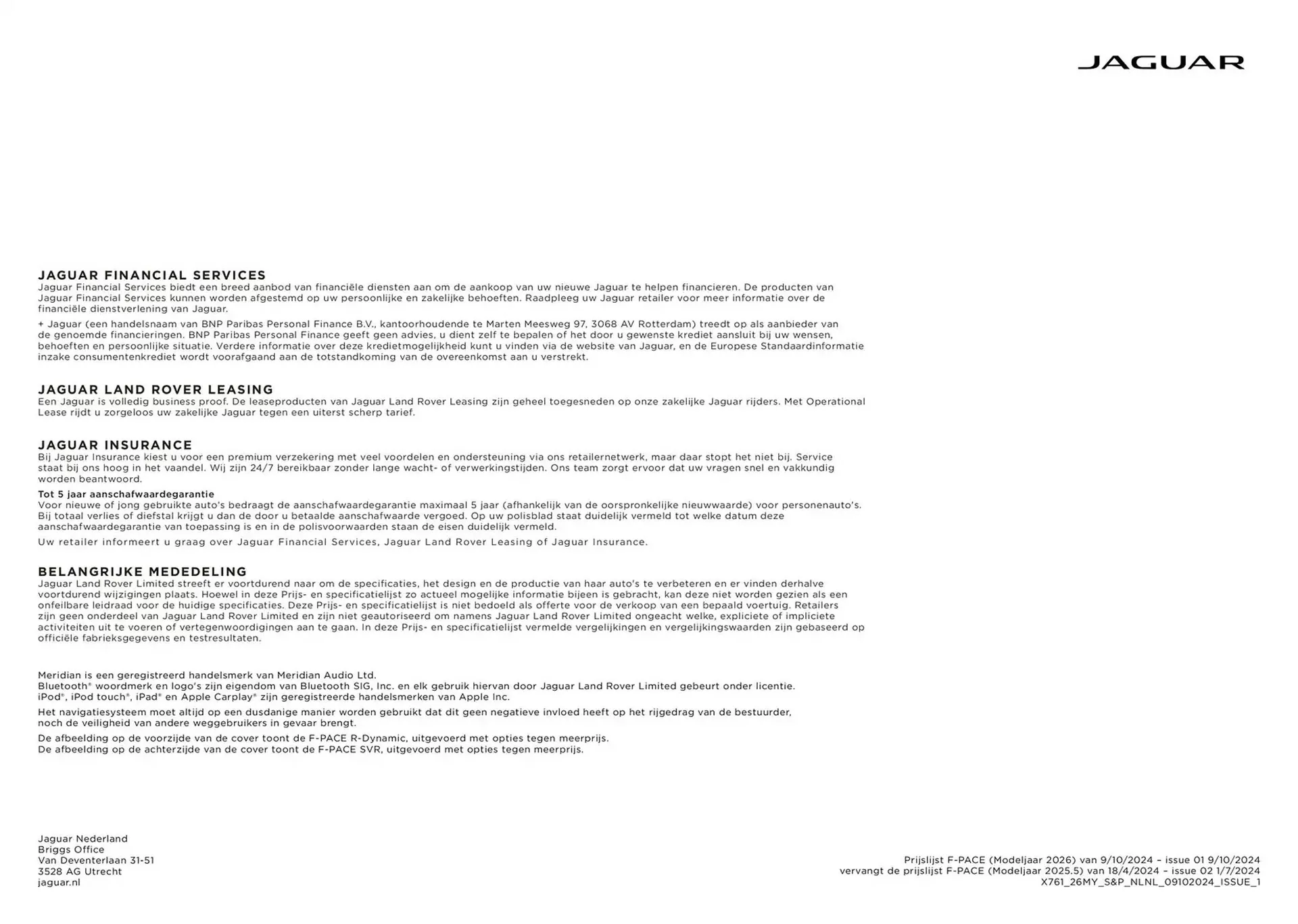 Jaguar folder van 20 november tot 30 juni 2025 - Folder pagina 17