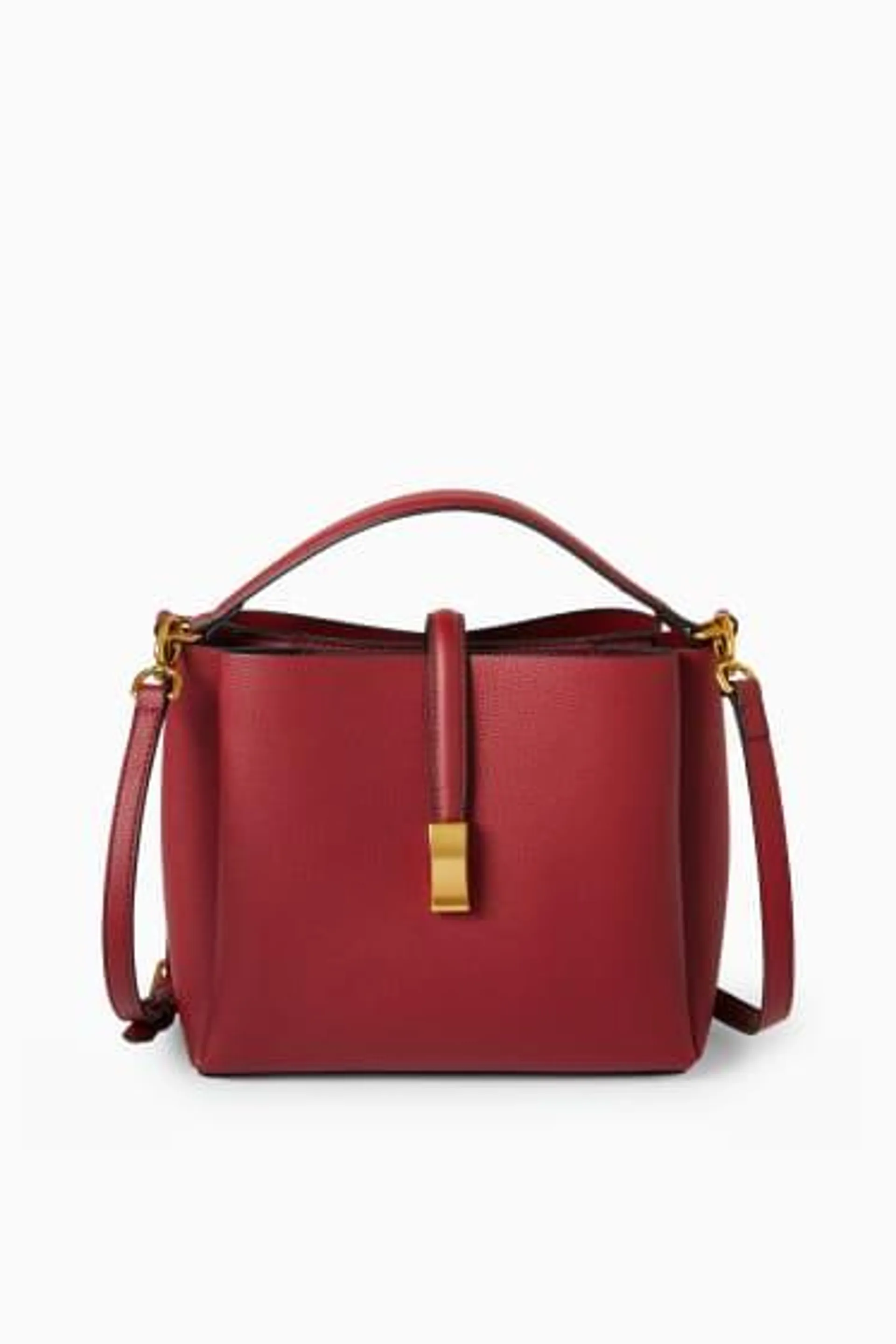 Crossbody bag with detachable bag strap - faux leather