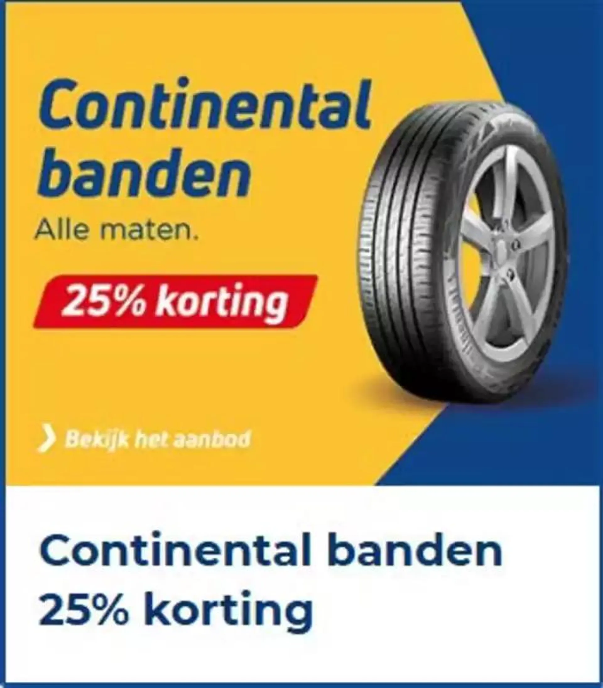 Continental banden 25% korting - 1