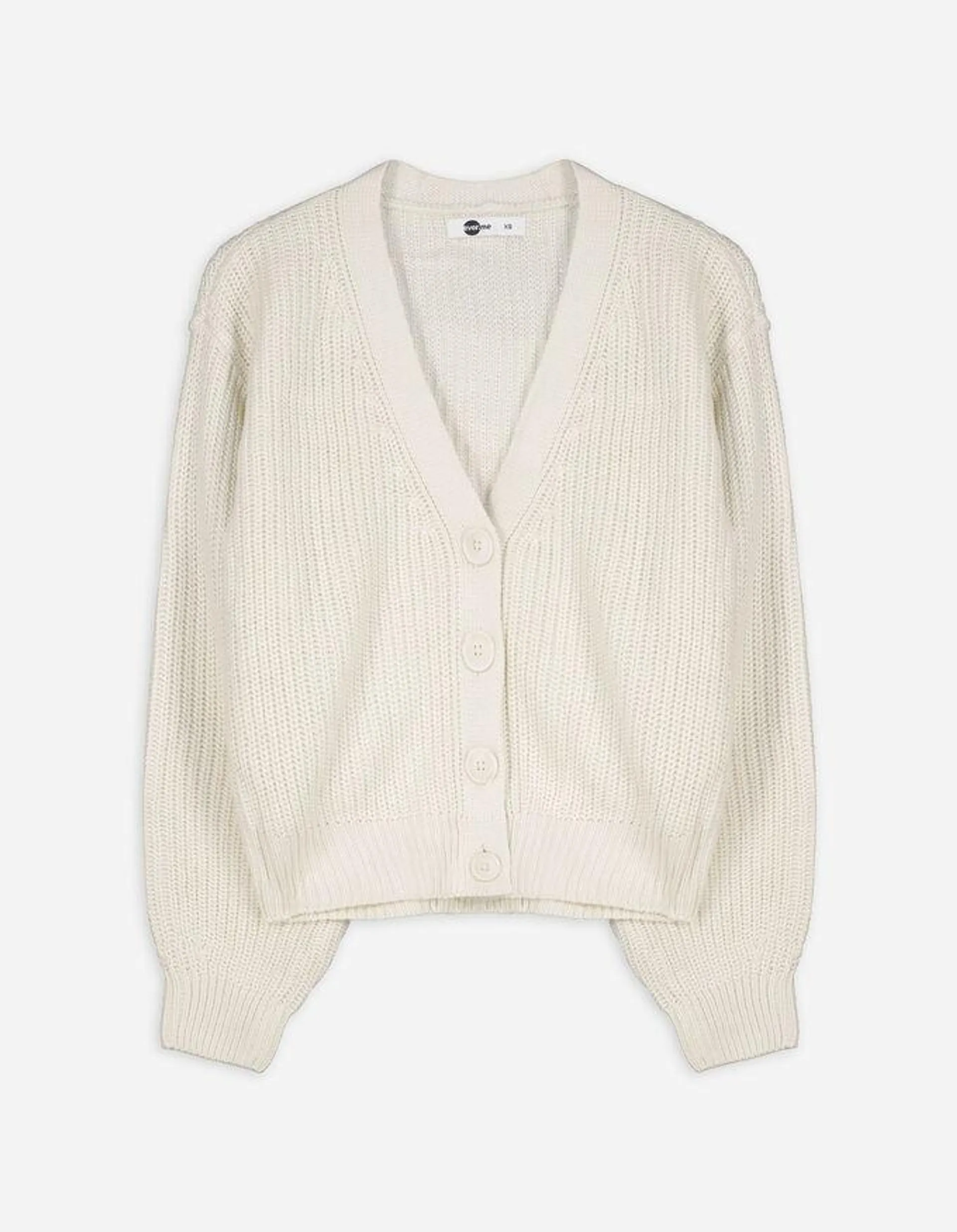 Vest - Ribtricot - beige