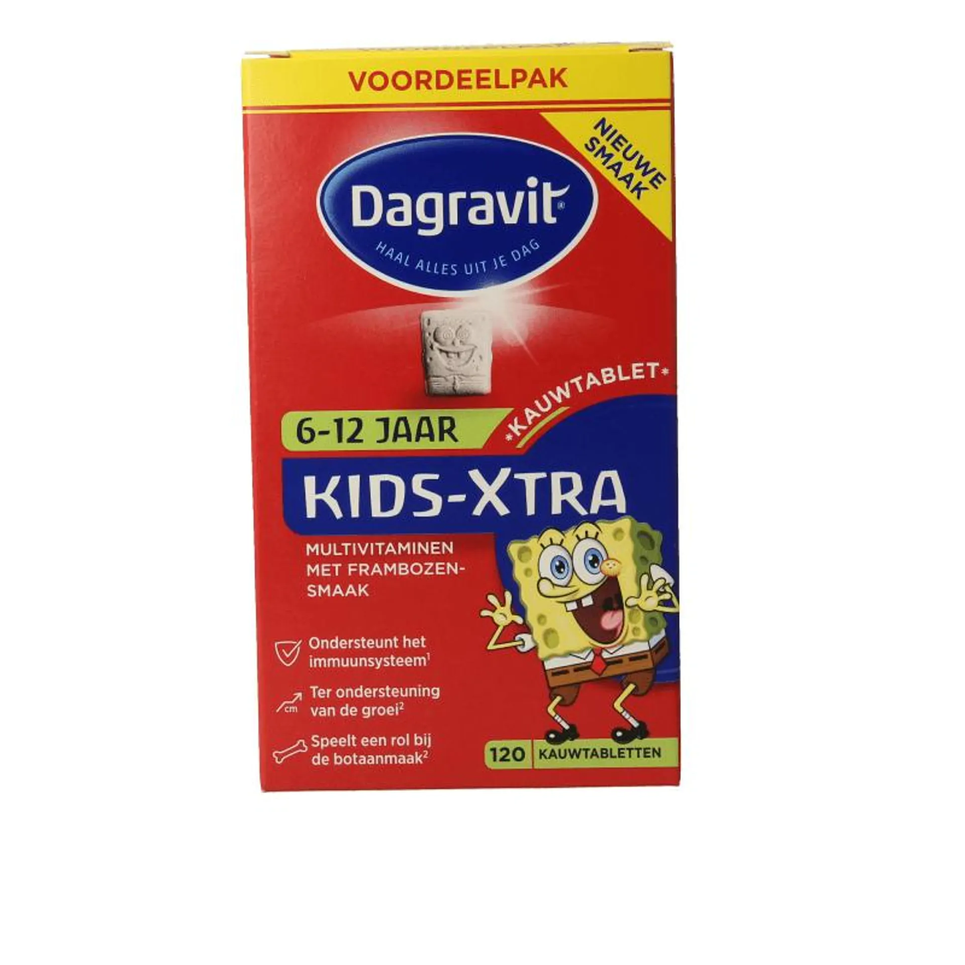 Dagravit Multi kids framboos 6-12 jaar 120 kauwtabletten