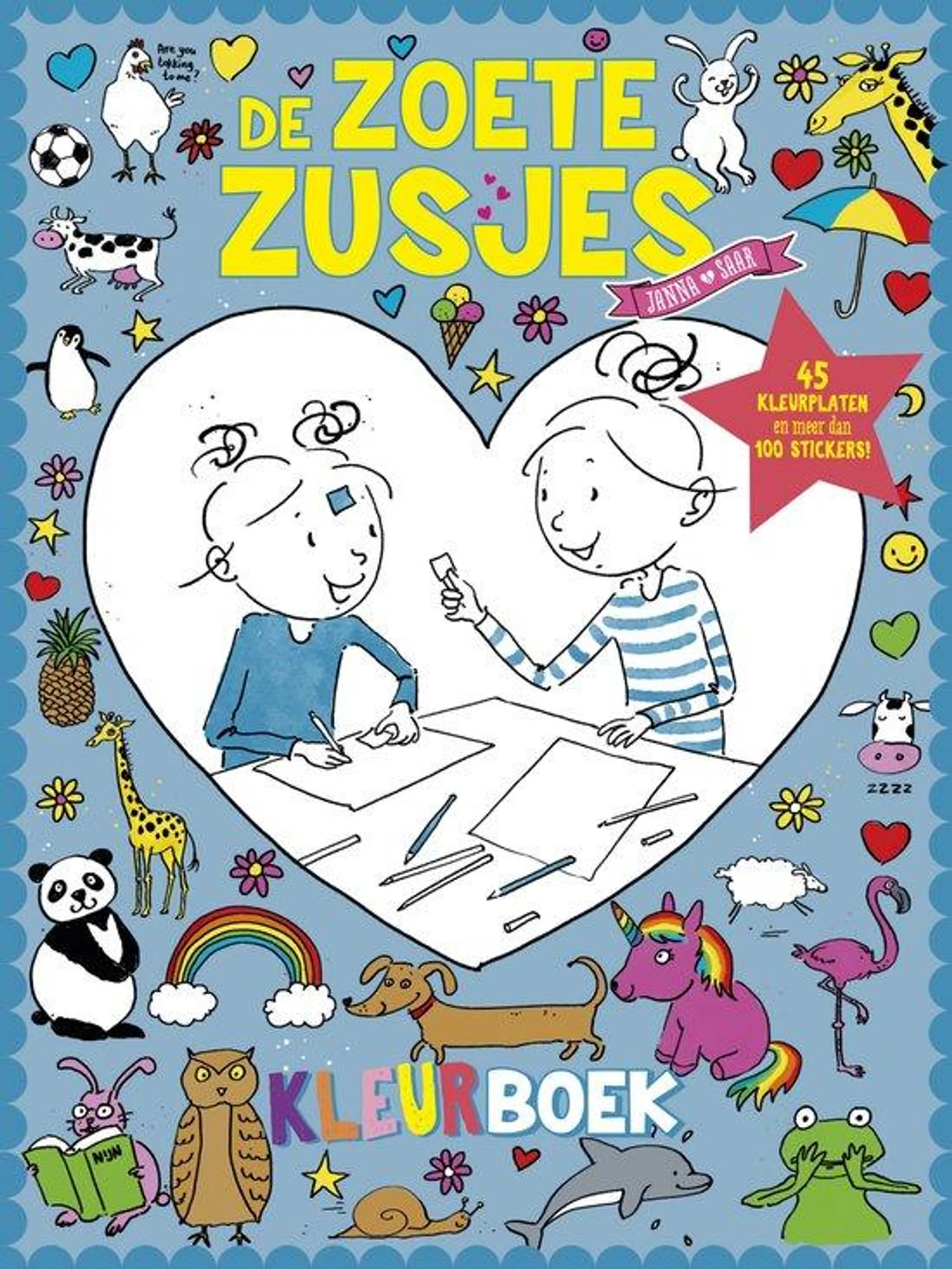 De Zoete Zusjes - De Zoete Zusjes kleurboek met meer dan 100 stickers