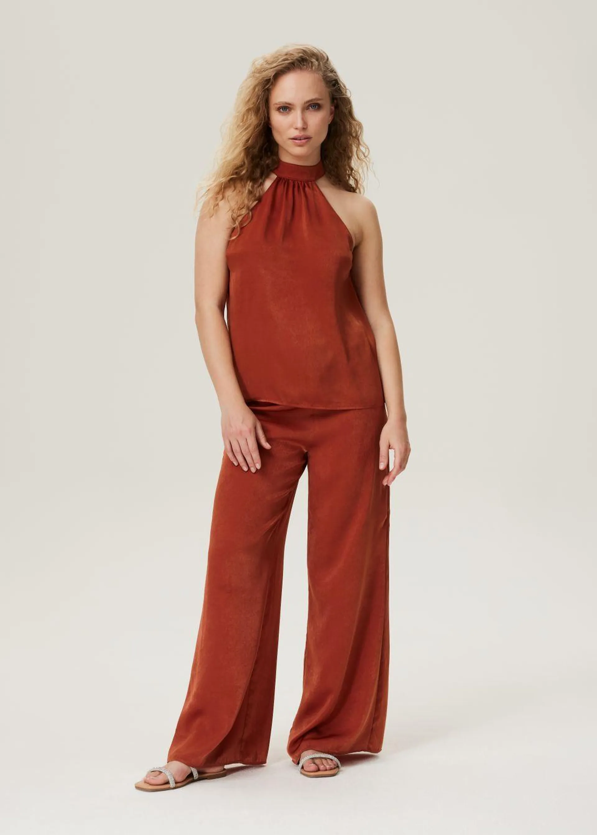 Satin Palazzo Pants