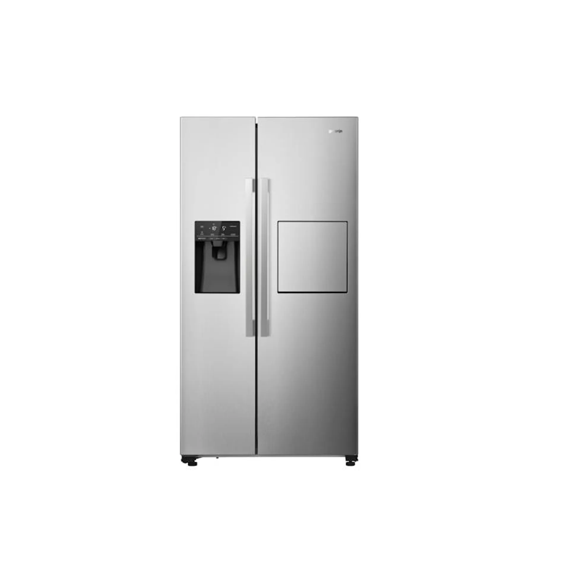 Gorenje NRS9EVXB1 Side-by-Side - H 178,6 cm; Energieklasse E, B 91 cm, NoFrost, IJsblokjes-/waterdispenser, Barkast, Inox-look, 20010940