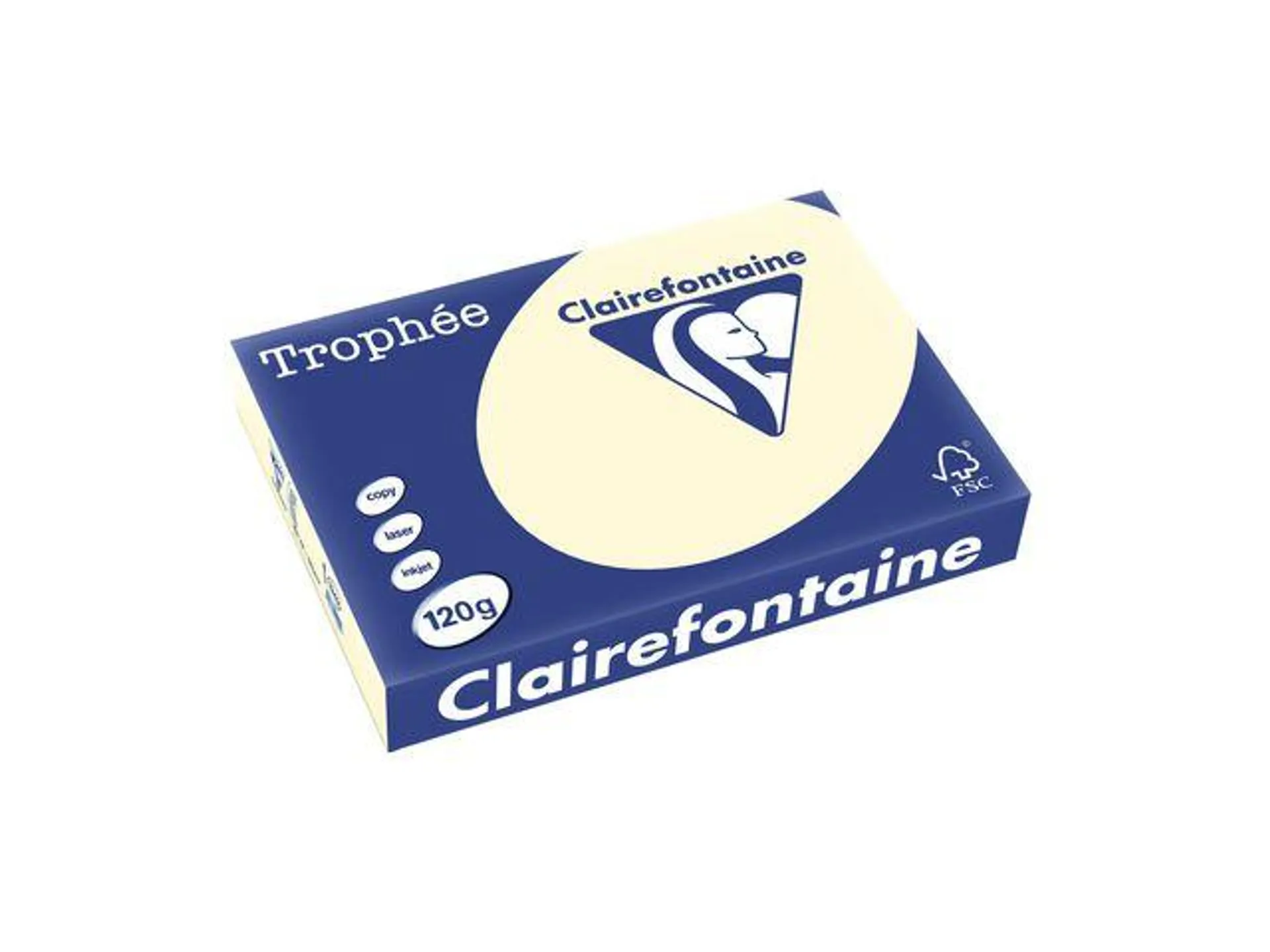 Clairefontaine Trophée Gekleurd Papier A4 120 g/m² Crème