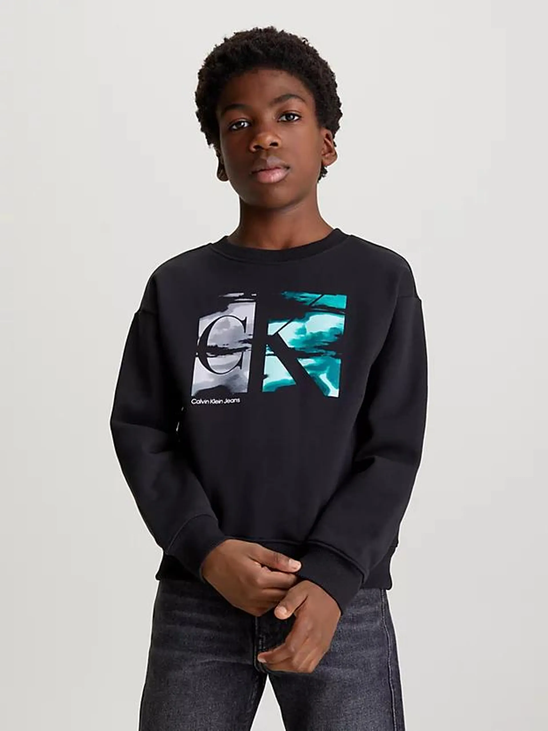 Monogram badstoffen sweatshirt