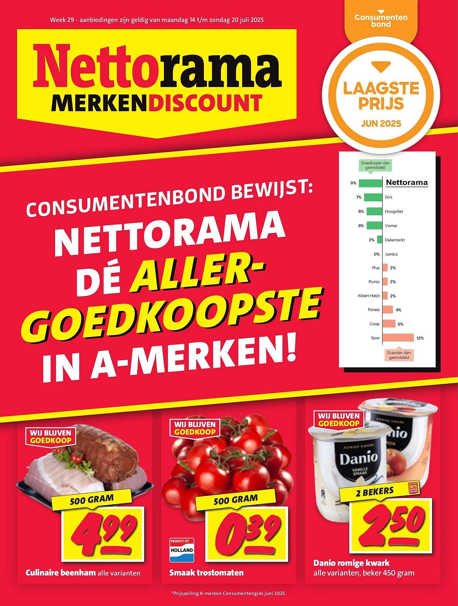 Nettorama folder van 14 juli tot 20 juli 2025 - Folder pagina 1