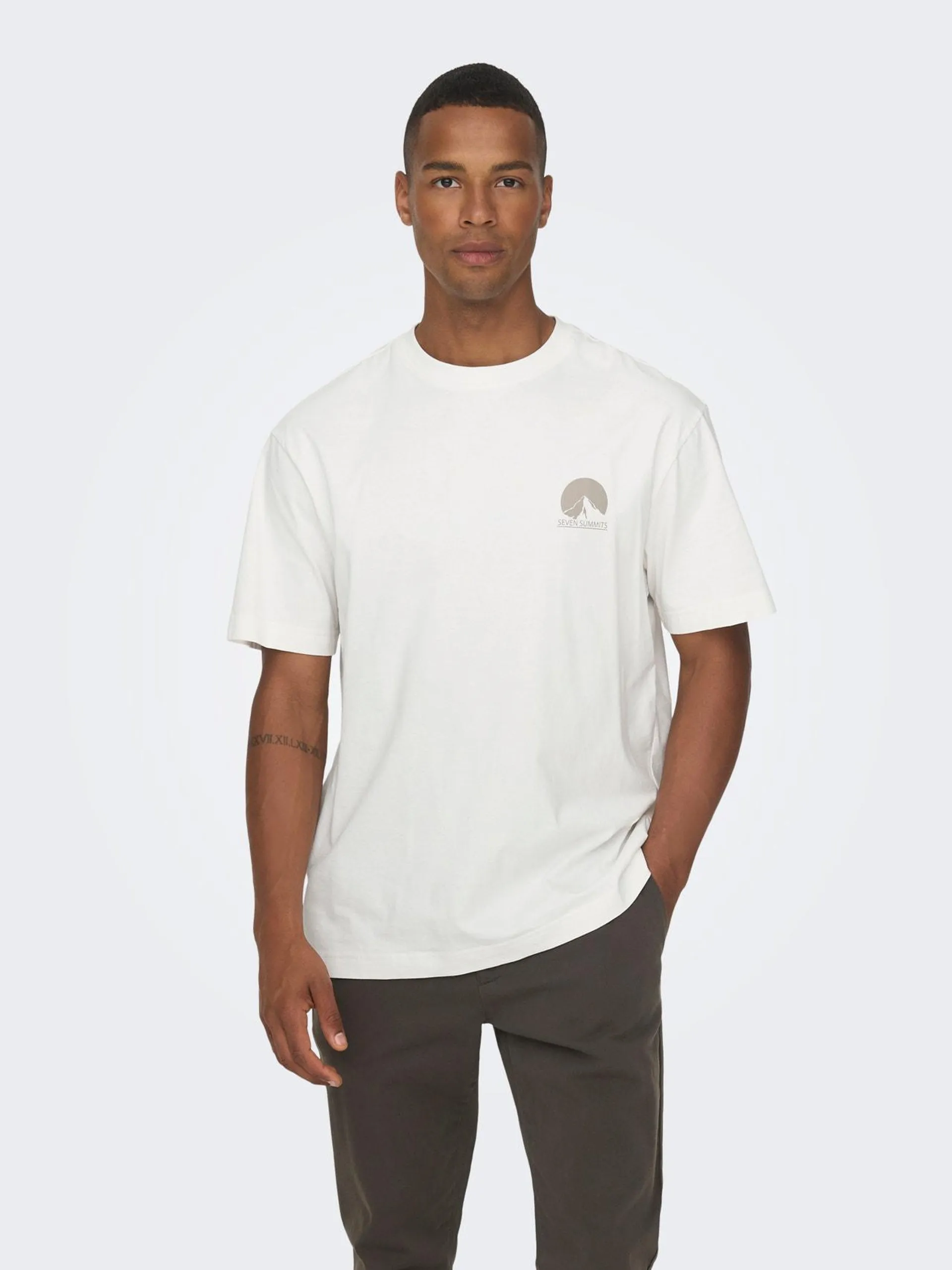 Relaxed fit O-hals T-shirts