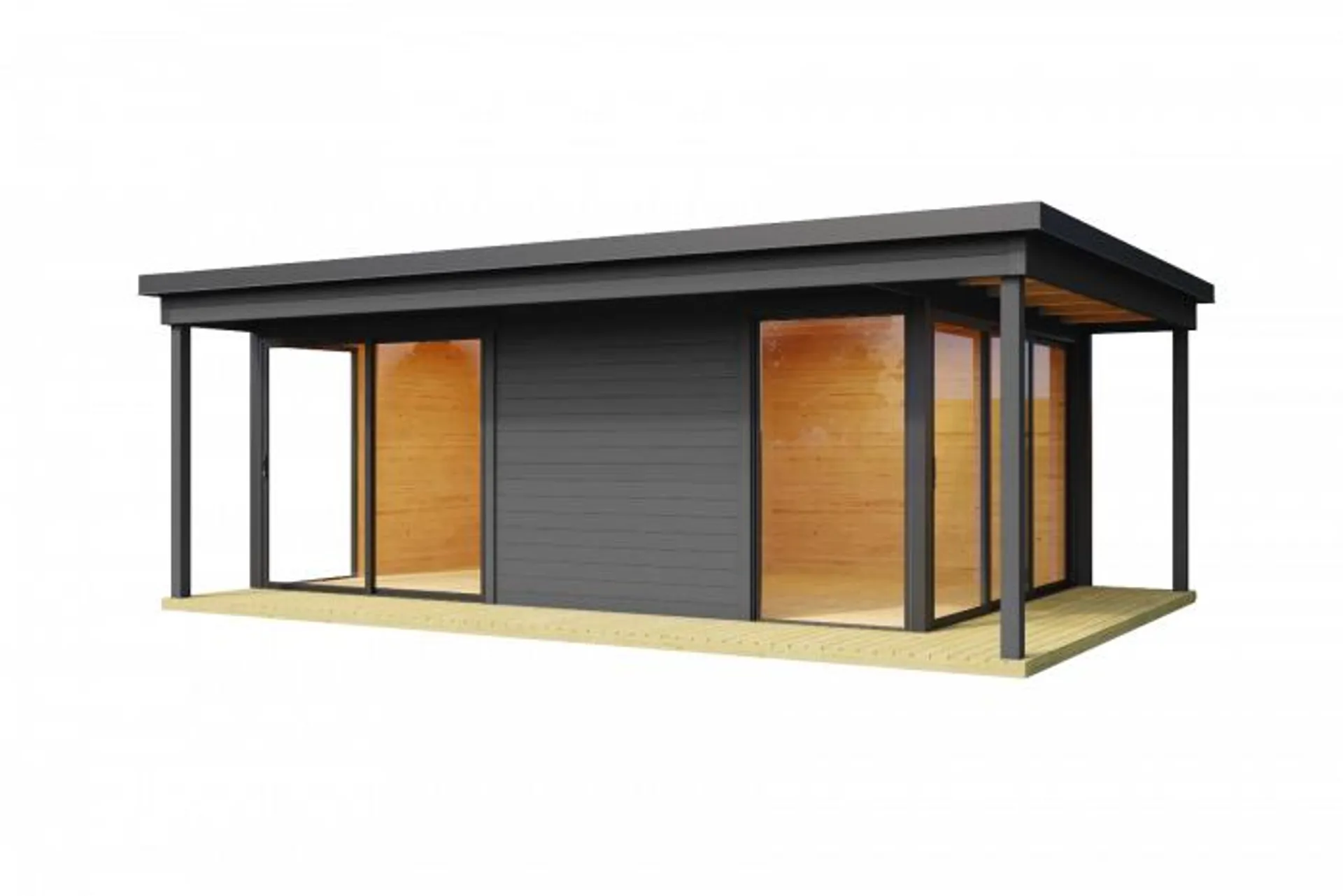 Lasita Maja Tuinhuis Domeo 3 Loggia Carbongrey/Anthracite