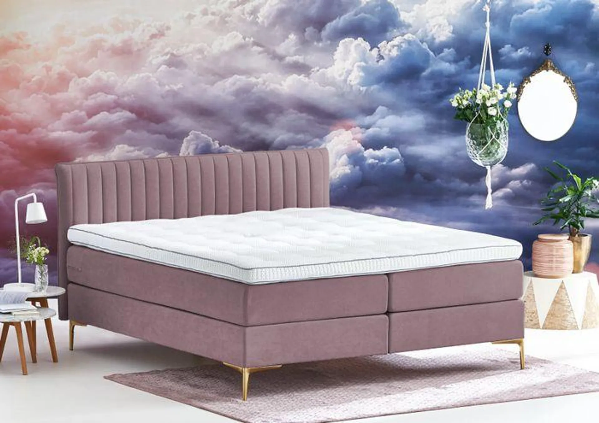 Cinderella Boxspring Desire Wave Compleet - Roze