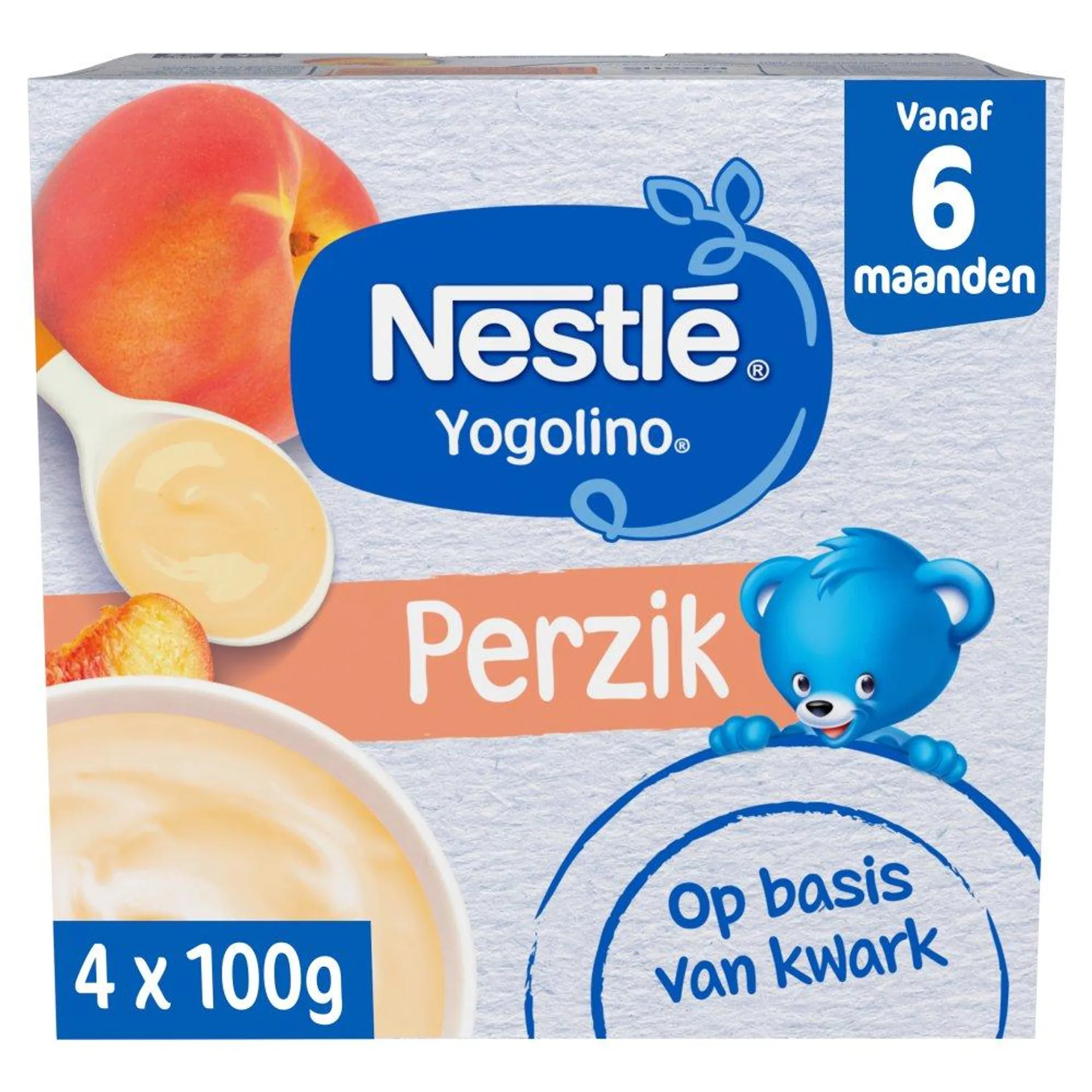 Nestlé Yogolino® Perzik 6+ maanden baby toetje 4 x 100 g