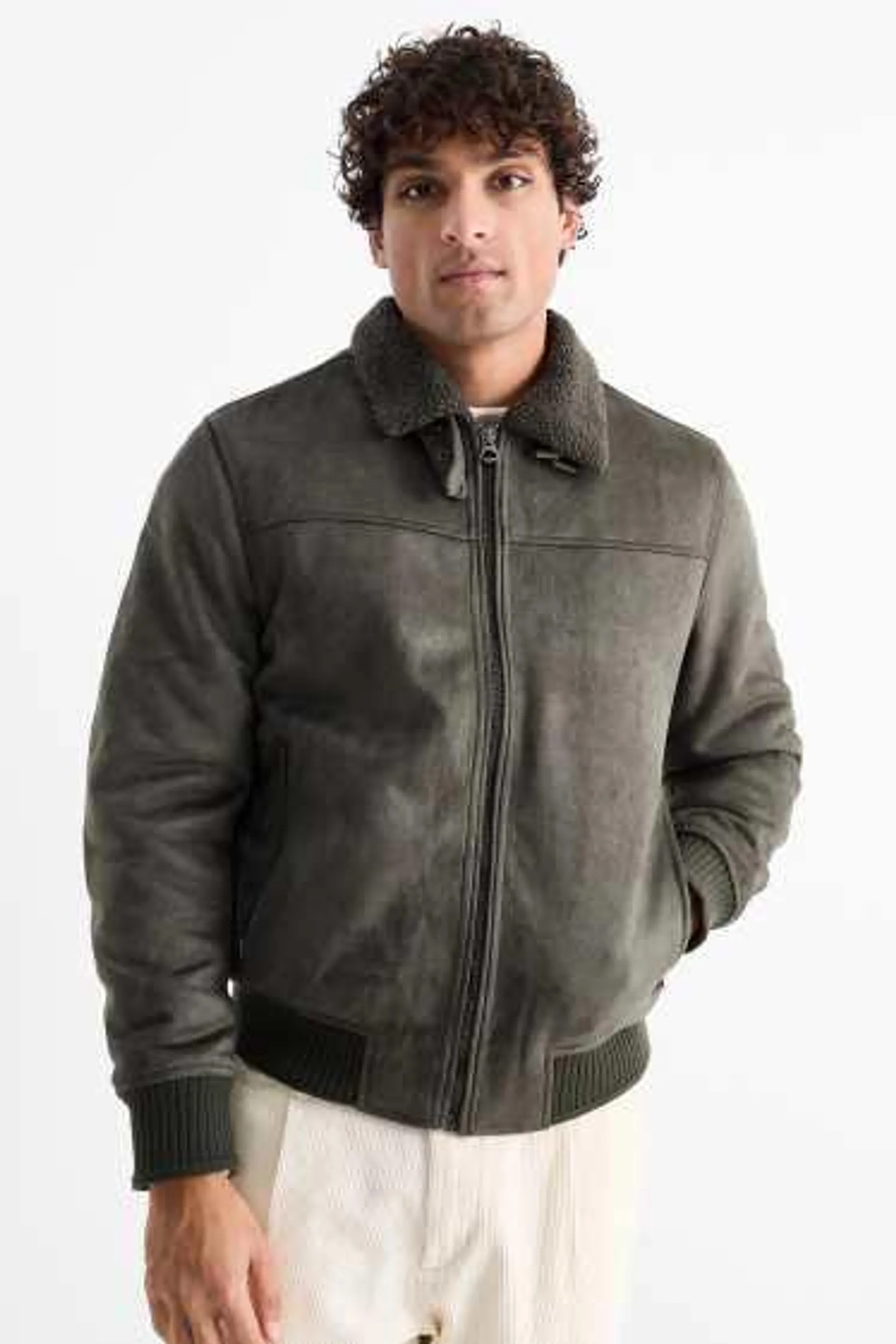 Bomber jacket - faux leather