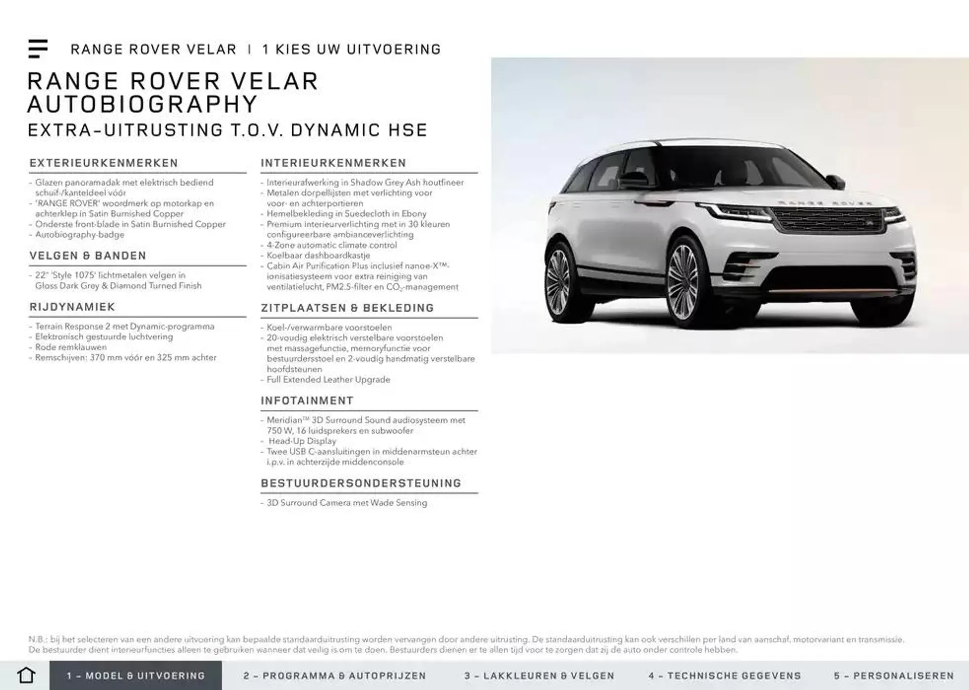 Range Rover Velar van 20 november tot 30 juni 2025 - Folder pagina 7
