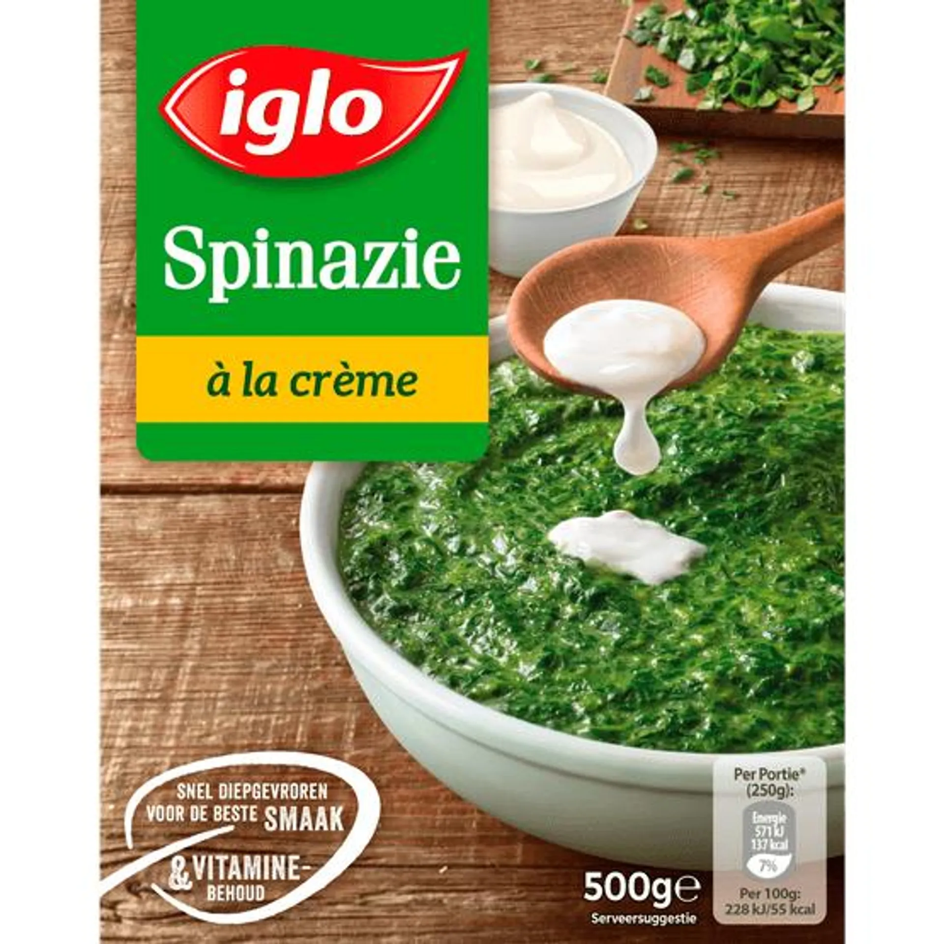 Iglo Spinazie a la creme deelblokje